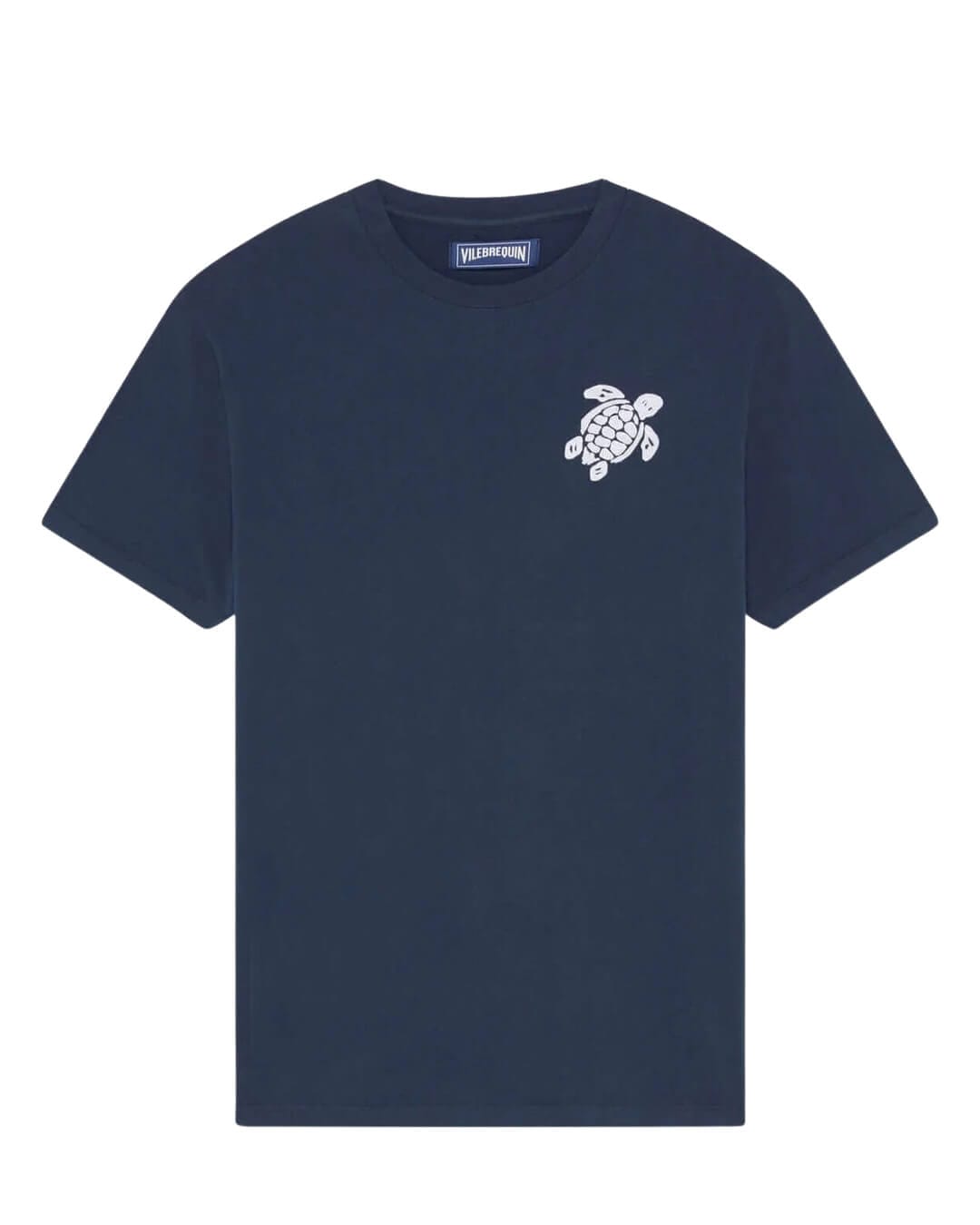 Vilebrequin T-Shirts Vilebrequin PARTISOL T-SHIRT BLEU MARINE