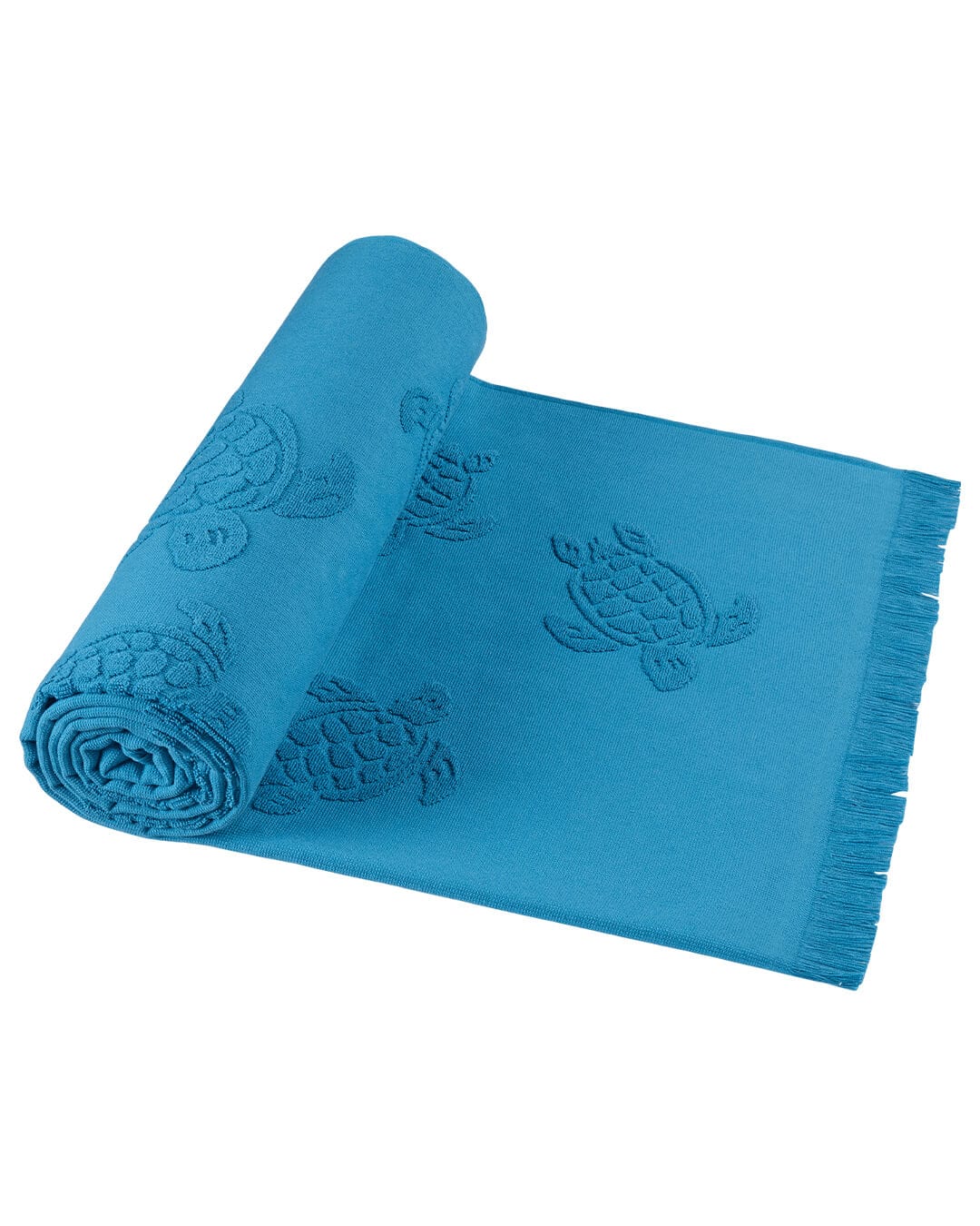 Vilebrequin Towel One Size Vilebrequin Organic Cotton Blue Beach Towel Turtles Jacquard