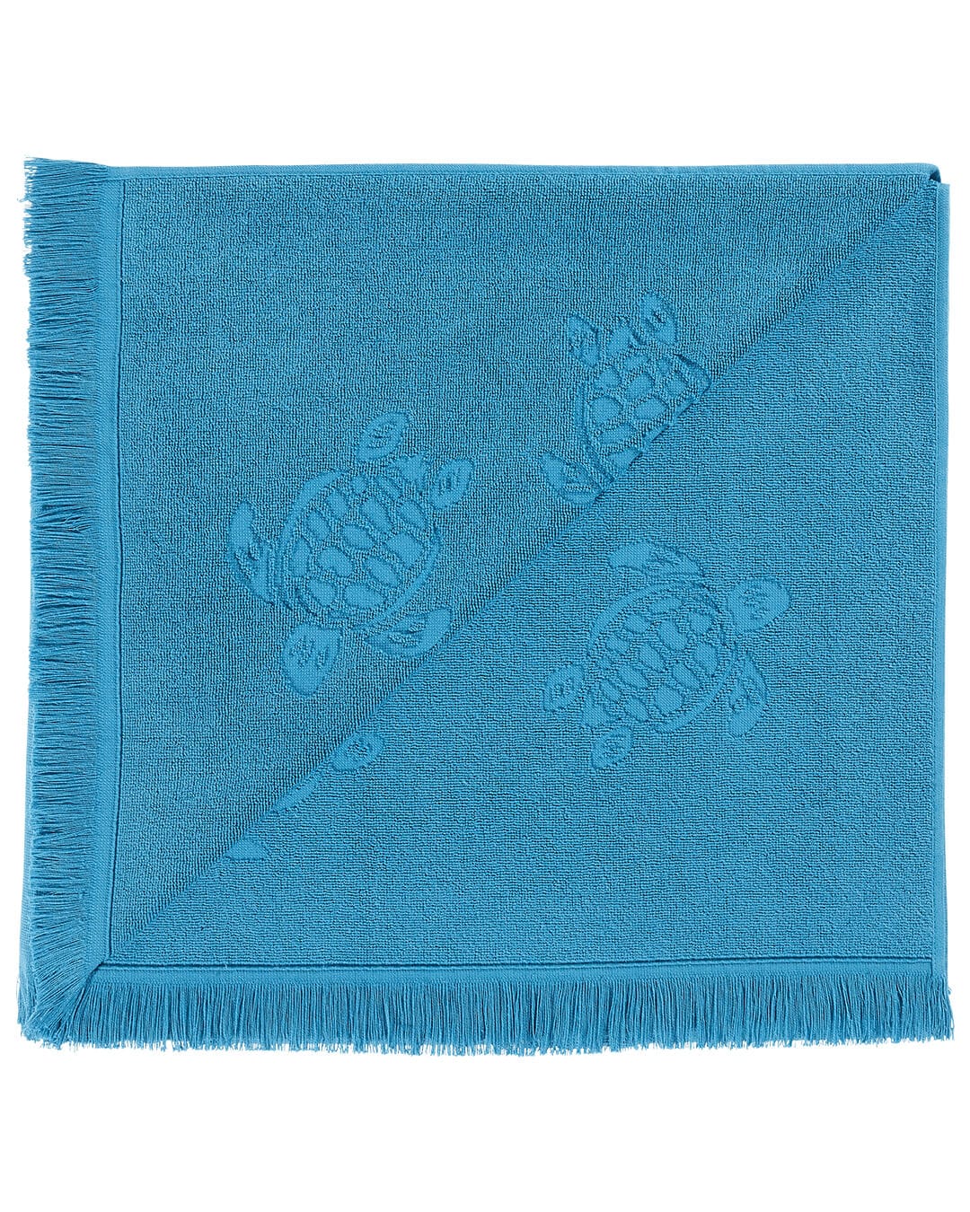 Vilebrequin Towel One Size Vilebrequin Organic Cotton Blue Beach Towel Turtles Jacquard