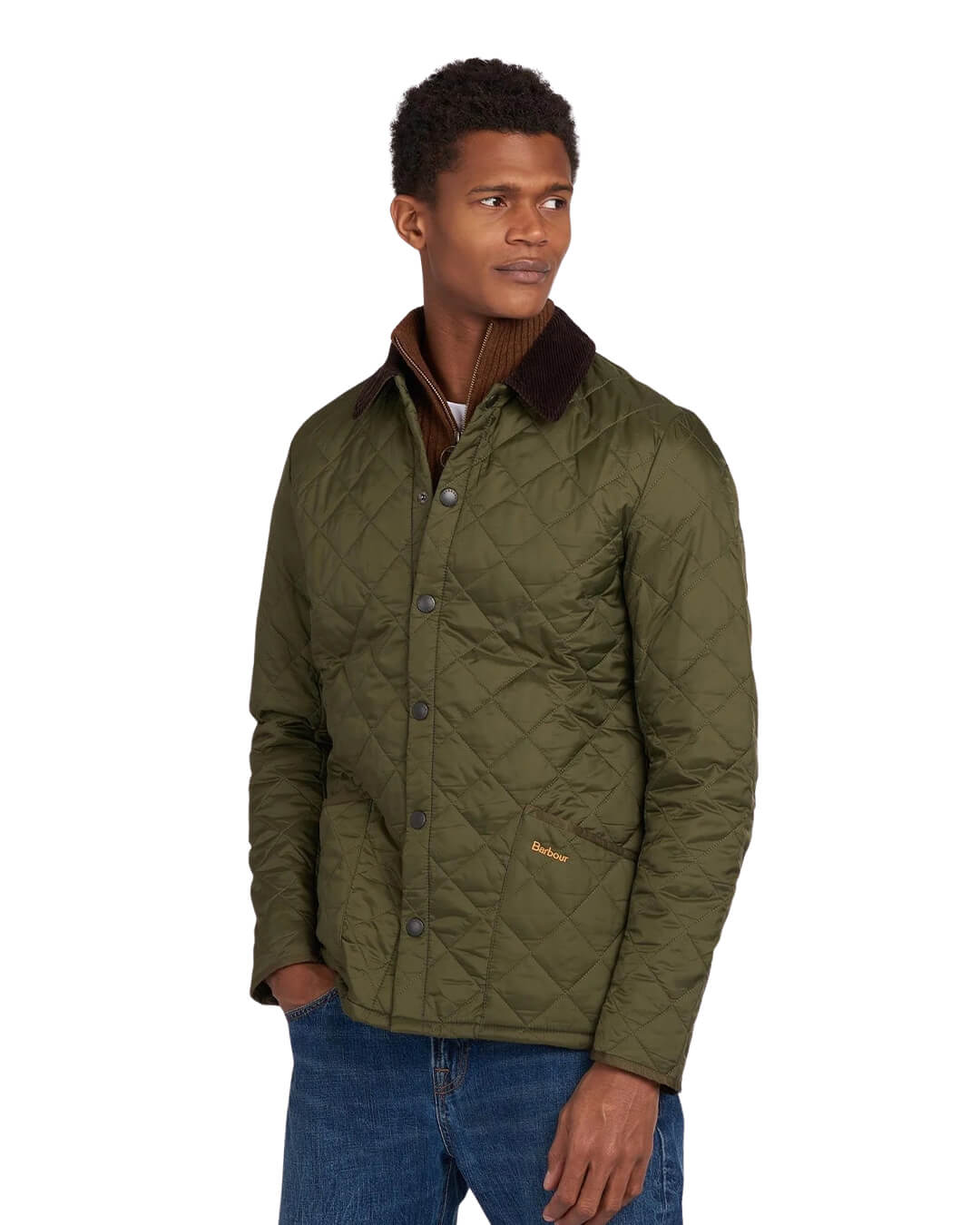 Barbour Outerwear Barbour Olive Heritage Liddesdale Slim Fit
