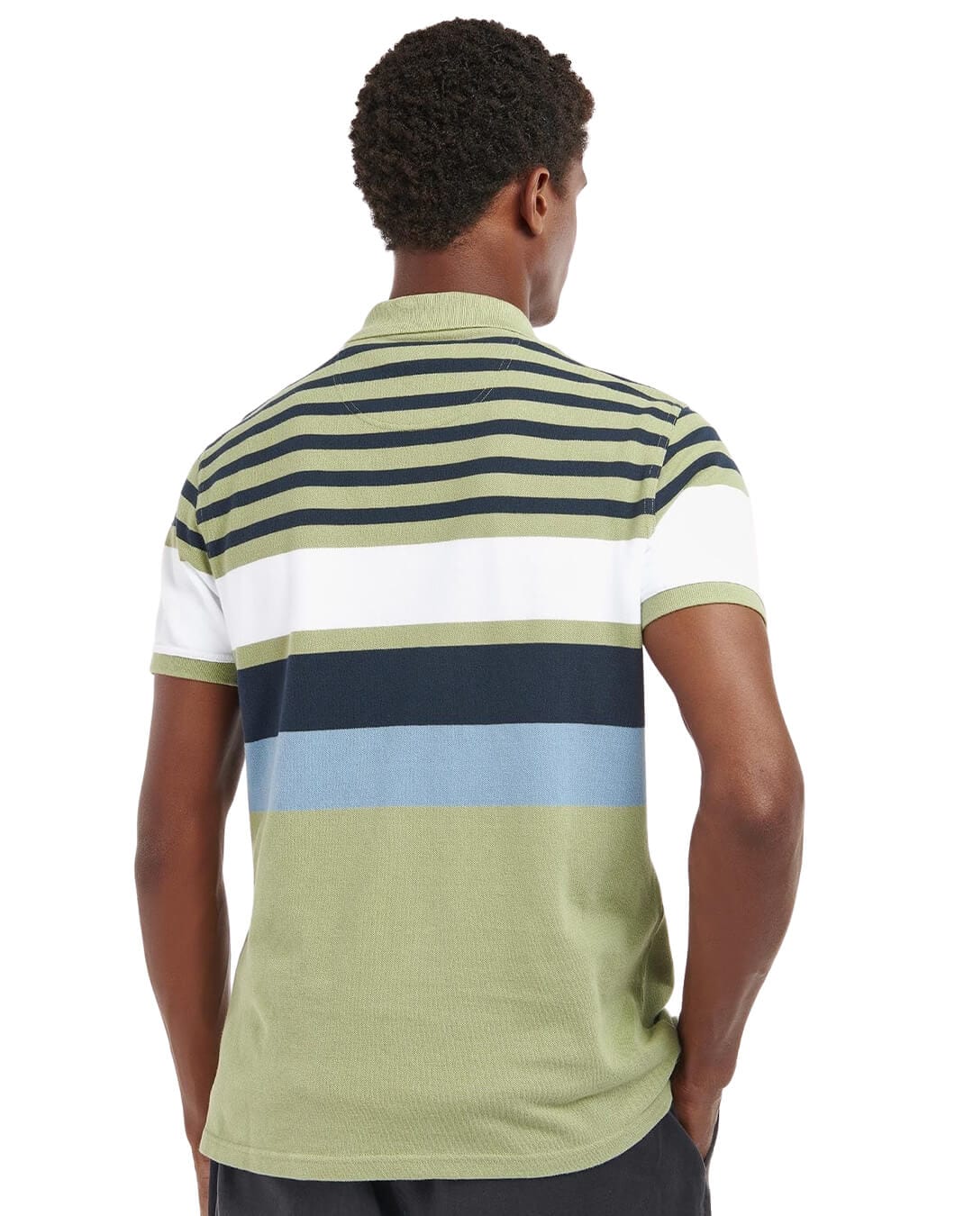 Barbour Polo Shirts Barbour Olive Tadlow Striped Polo Shirt