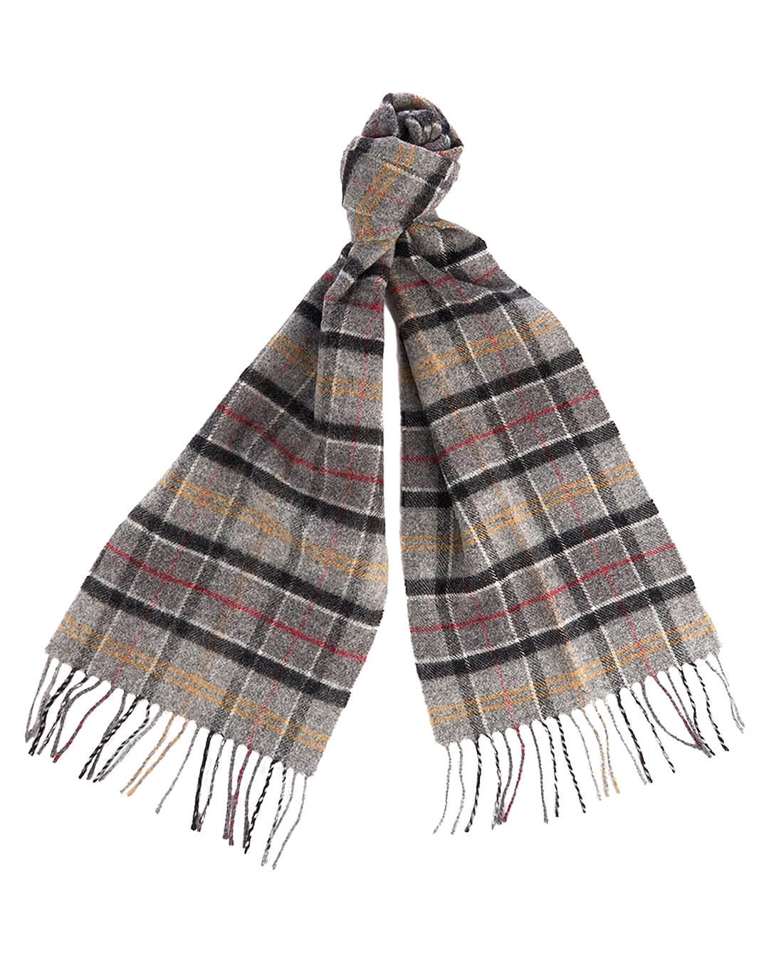 Barbour Scarves ONE SIZE Barbour Lambswool Light Grey Tartan Scarf