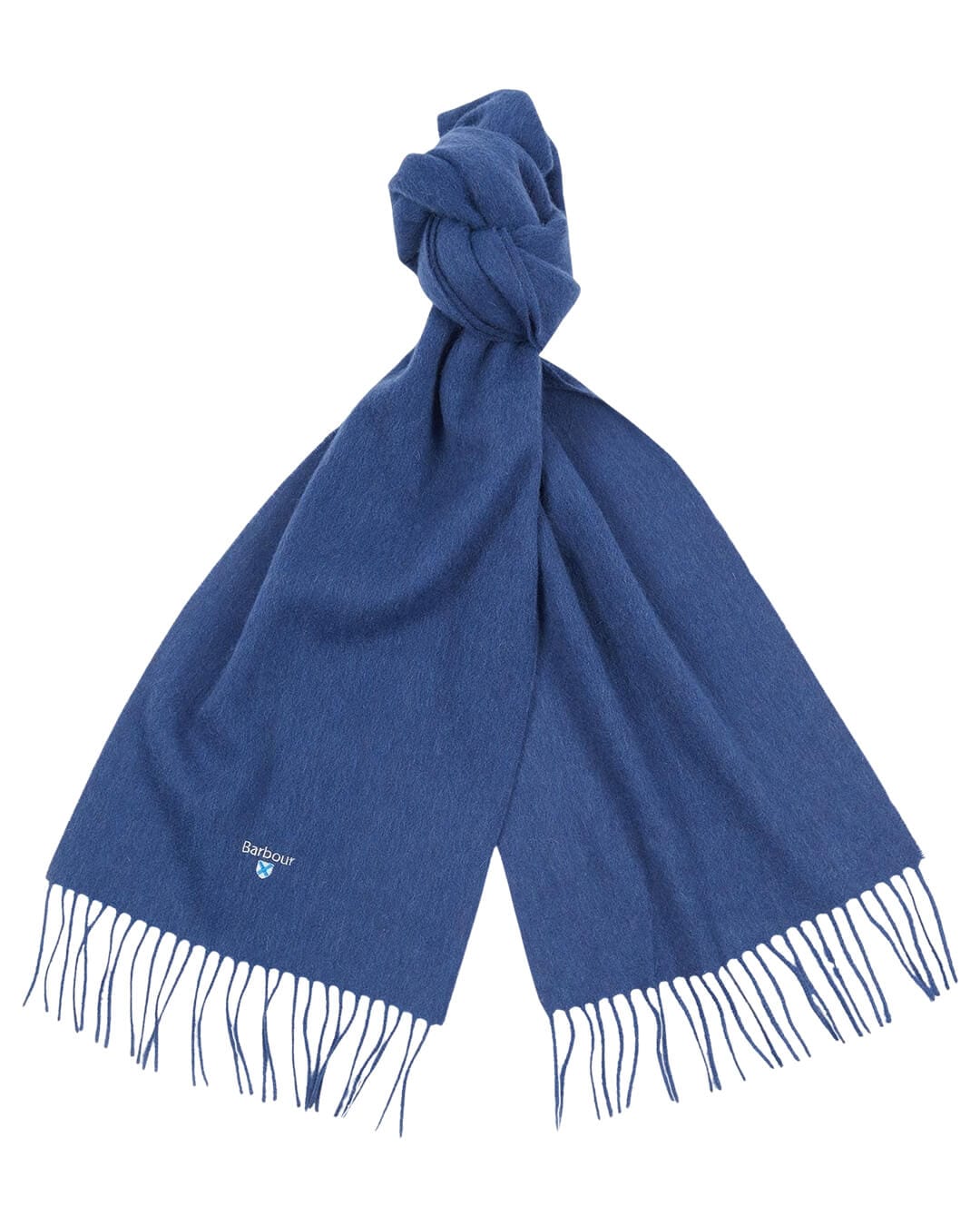 Barbour Scarves ONE SIZE Barbour Navy Plain Lambswool Scarf
