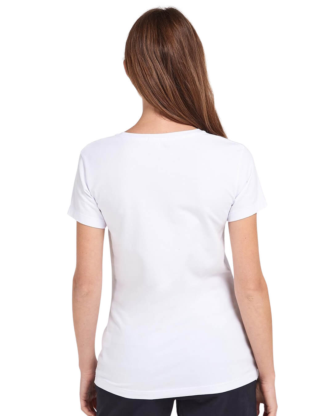 Barbour T-Shirts Barbour White And Navy Otterburn T-Shirt