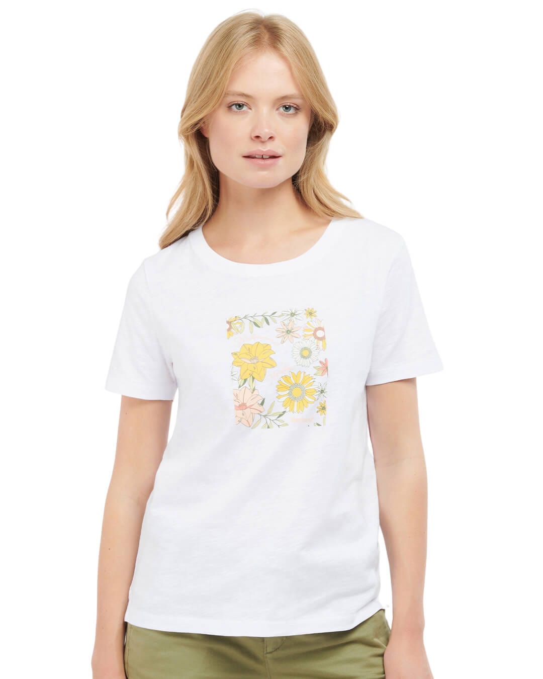 Barbour T-Shirts Barbour White Coraline T-Shirt