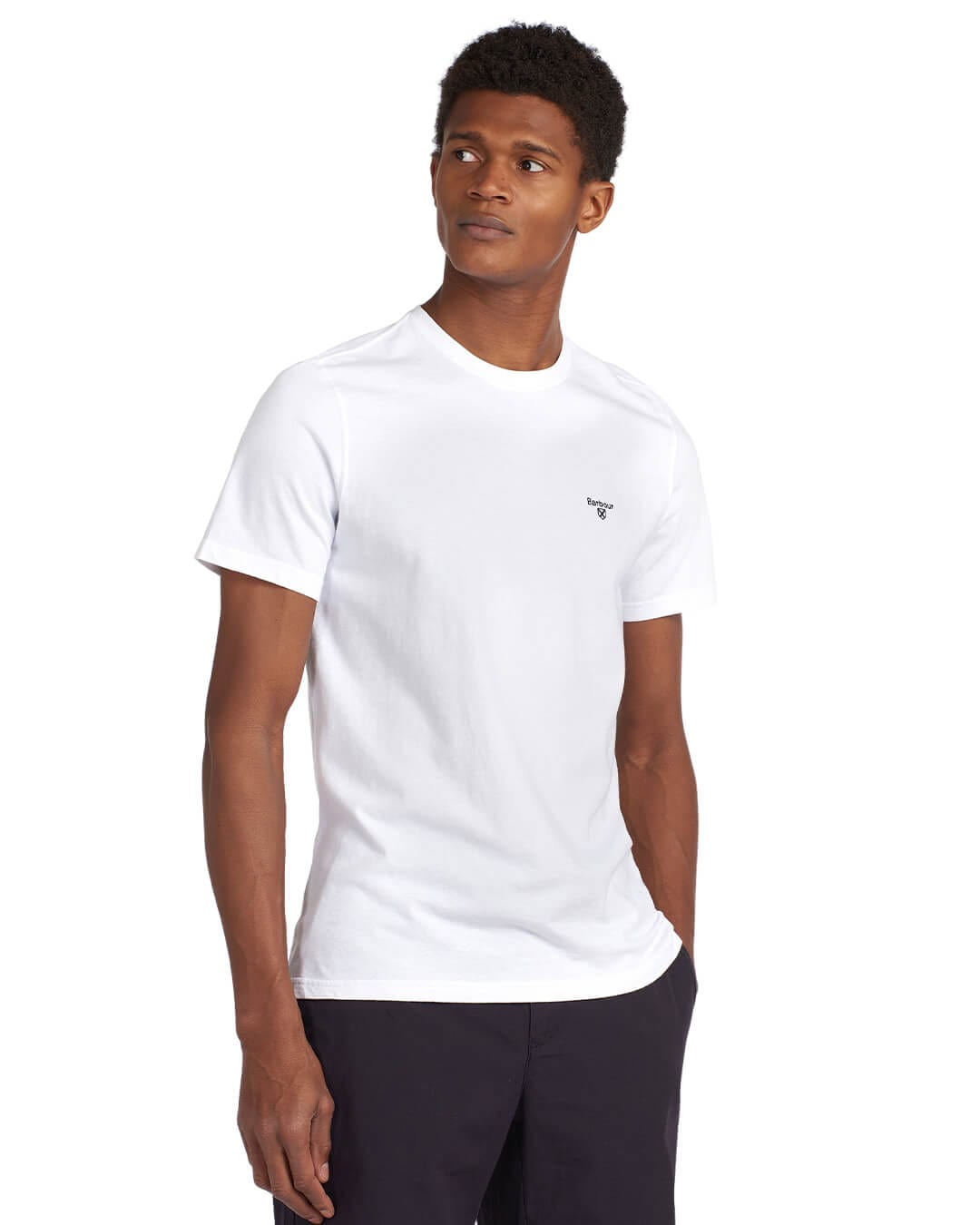 Barbour T-Shirts Barbour White Essential Sports T-Shirt