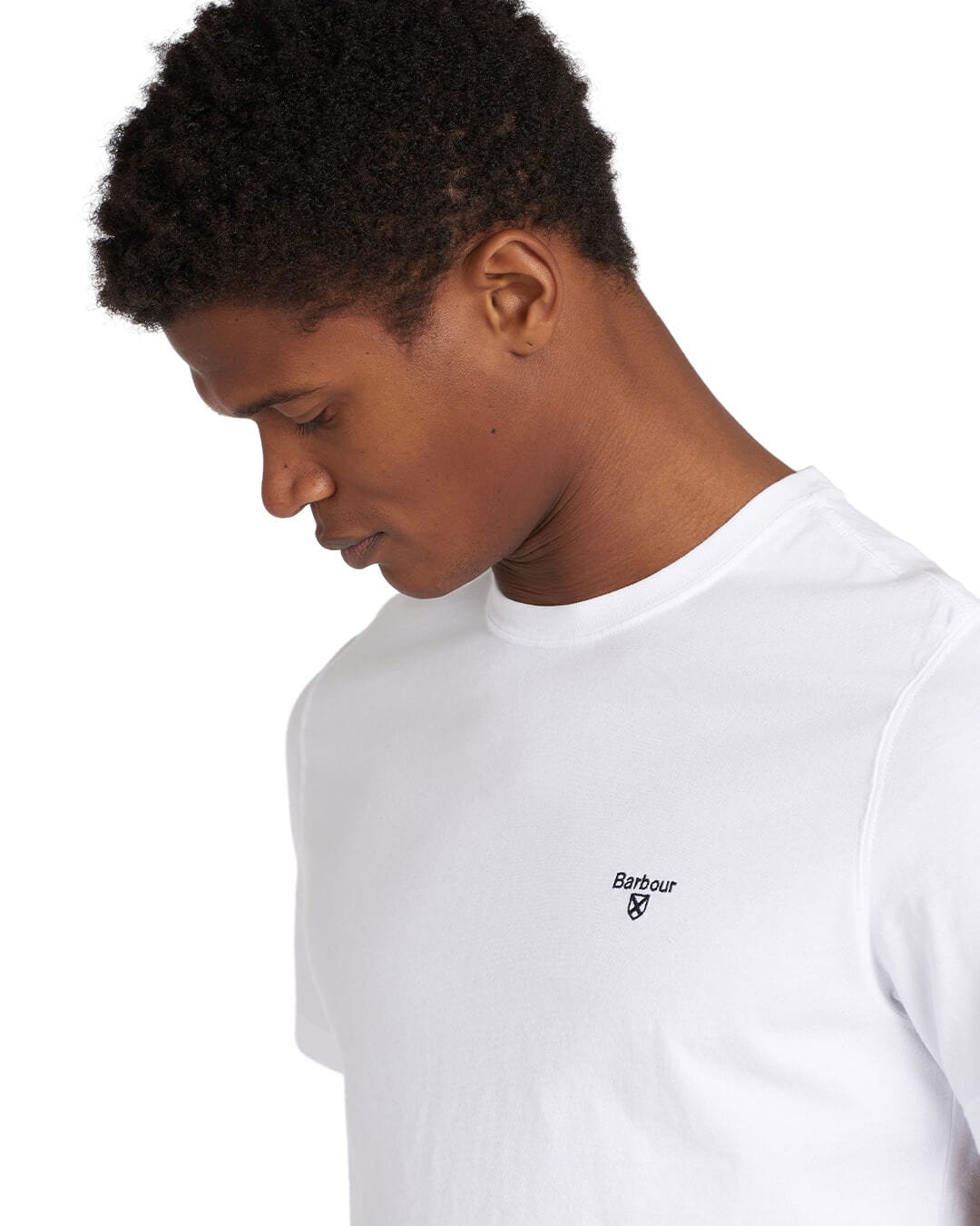 Barbour T-Shirts Barbour White Essential Sports T-Shirt