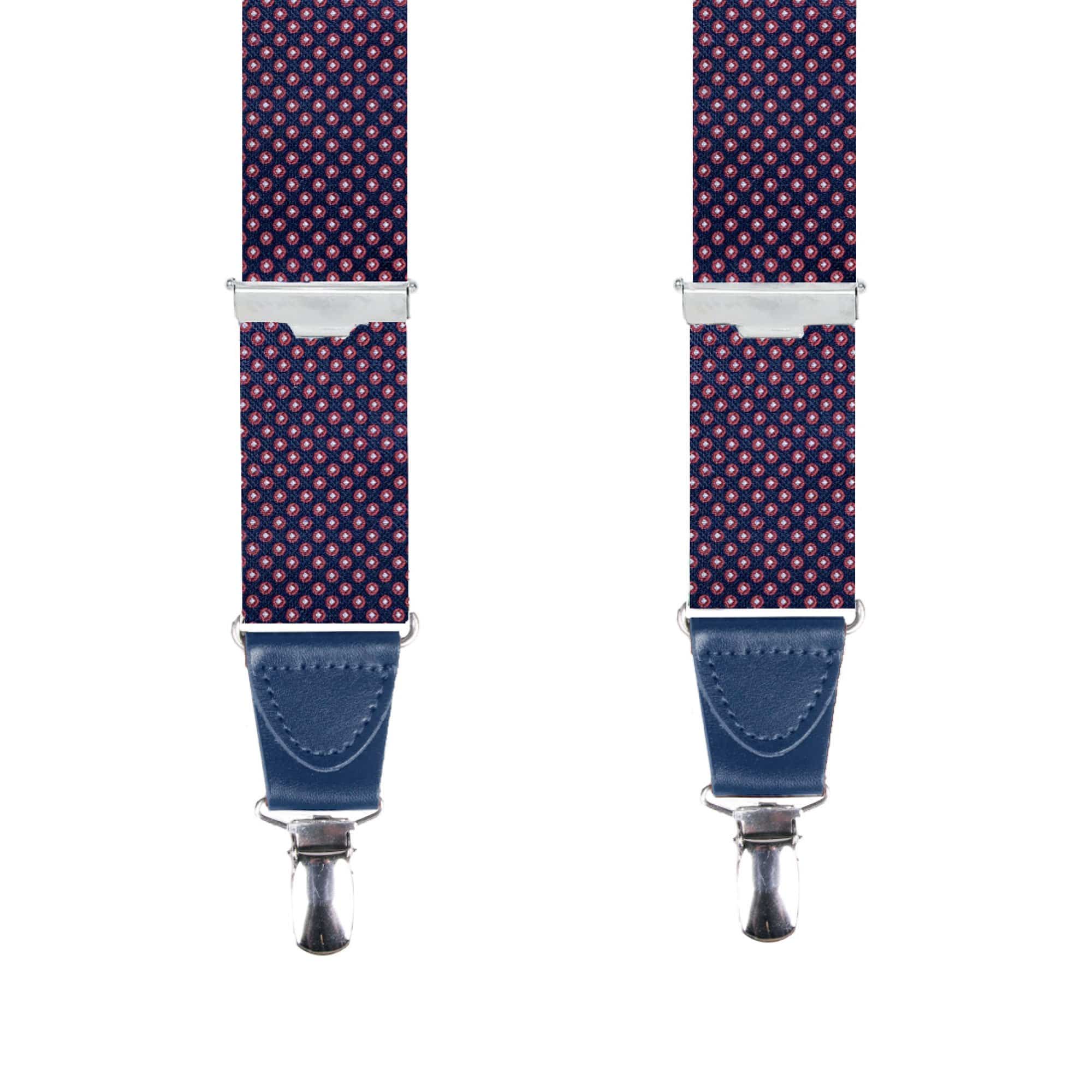 Bortex Fine Tailoring Braces Navy With Red Circles Braces