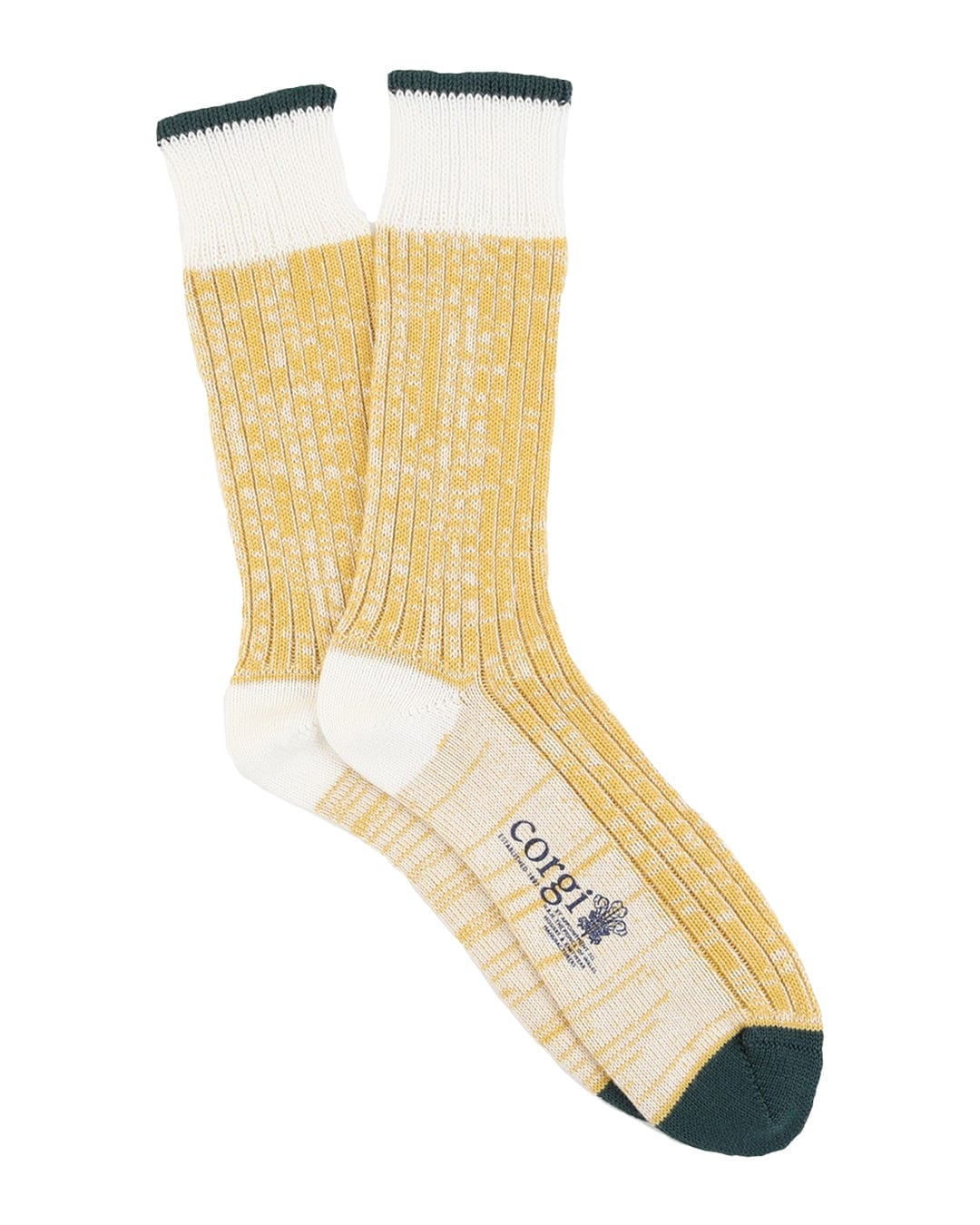 Corgi Socks Corgi Space Dye Pure Cotton Yellow Socks