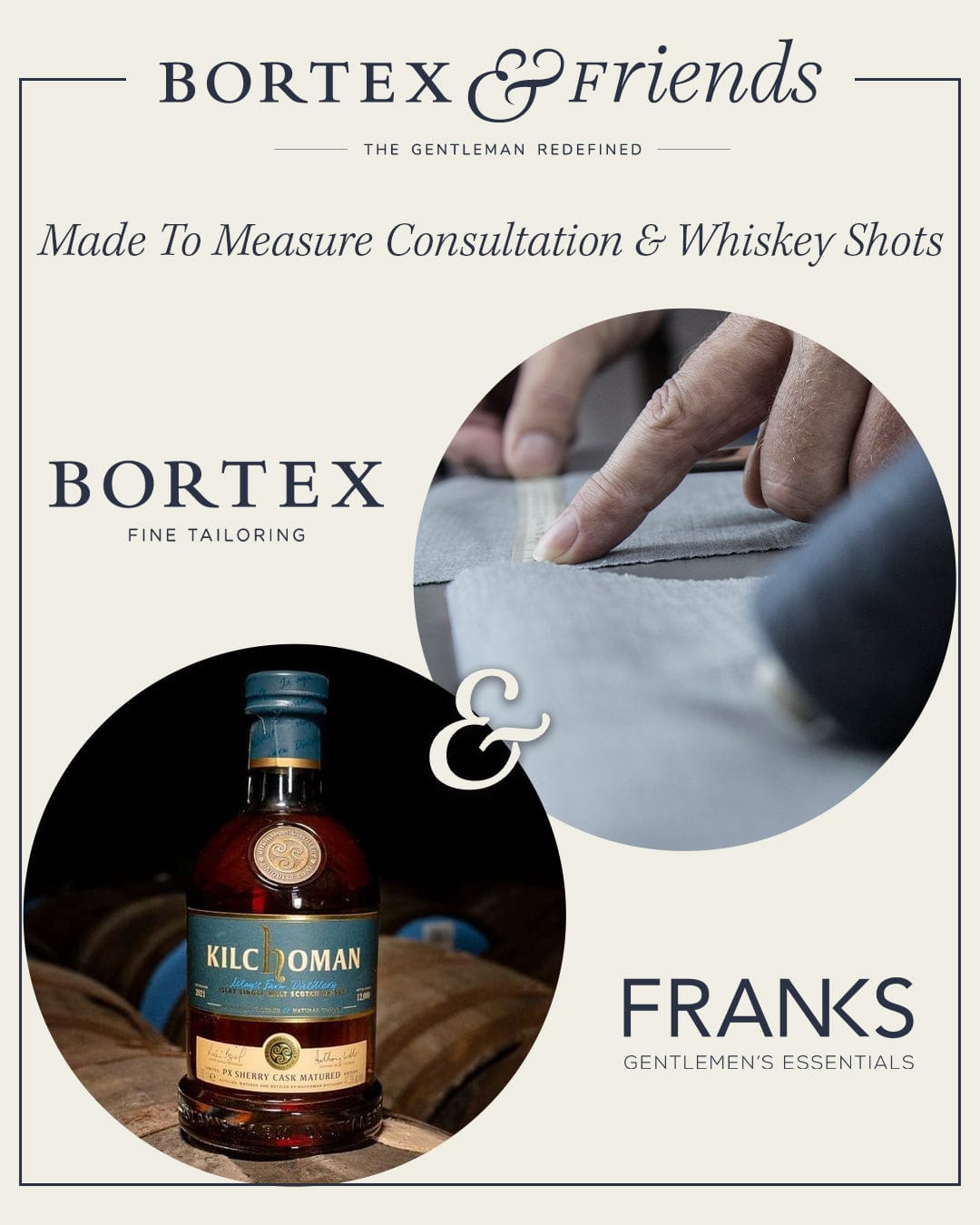 Franks Services Made To Measure Consultation &amp; Whiskey Shots