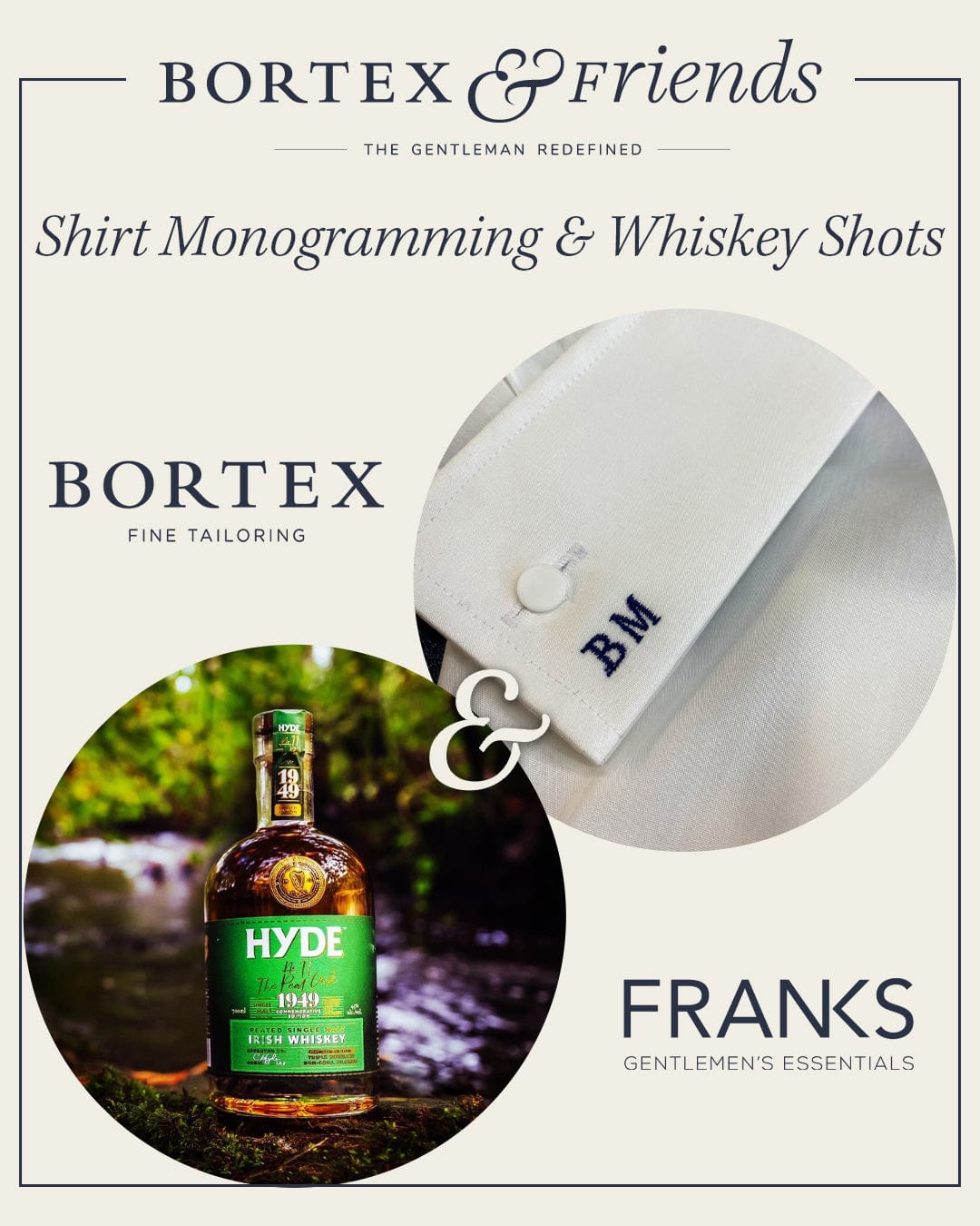 Franks Services Shirt Monogramming &amp; Whiskey Shots