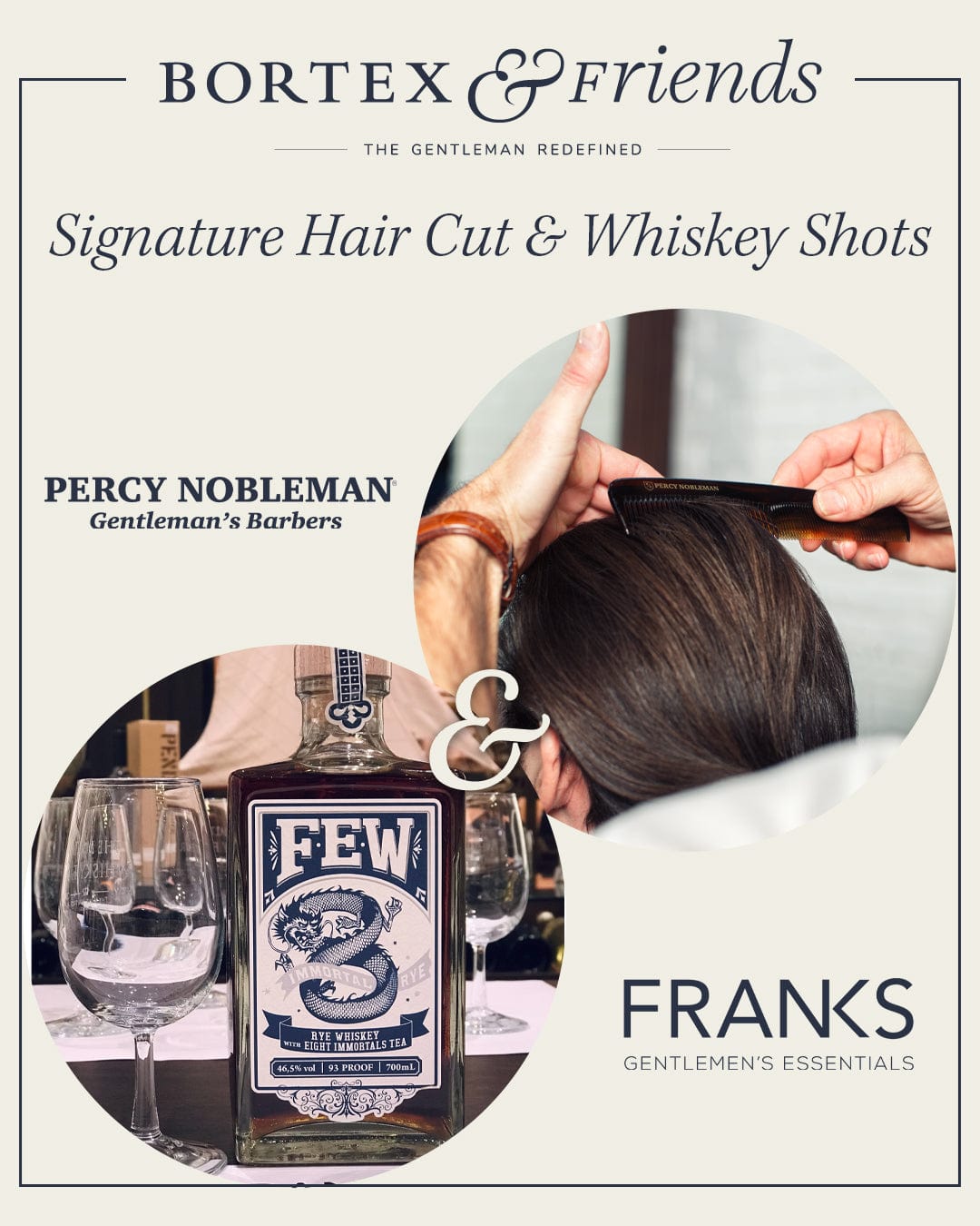 Franks Services Signature Hair Cut &amp; Whiskey Shots