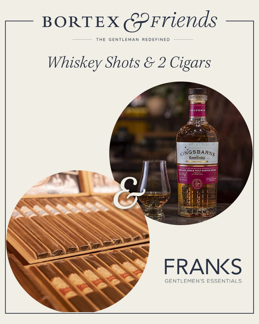Franks Services Whiskey Shots &amp; 2 Cigars