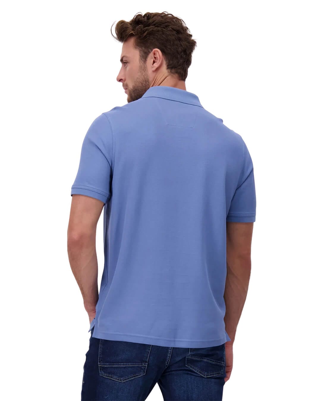 Fynch-Hatton Polo Shirts Fynch-Hatton Classic Supima Cotton Blue Polo Shirt