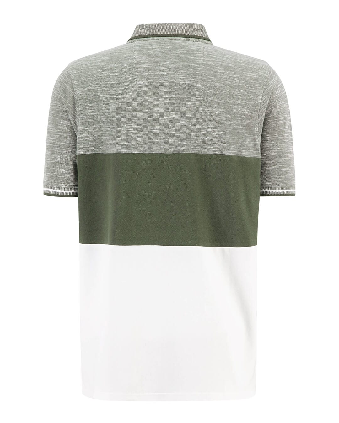 Fynch-Hatton Polo Shirts Fynch-Hatton Green Colour Block Polo Shirt