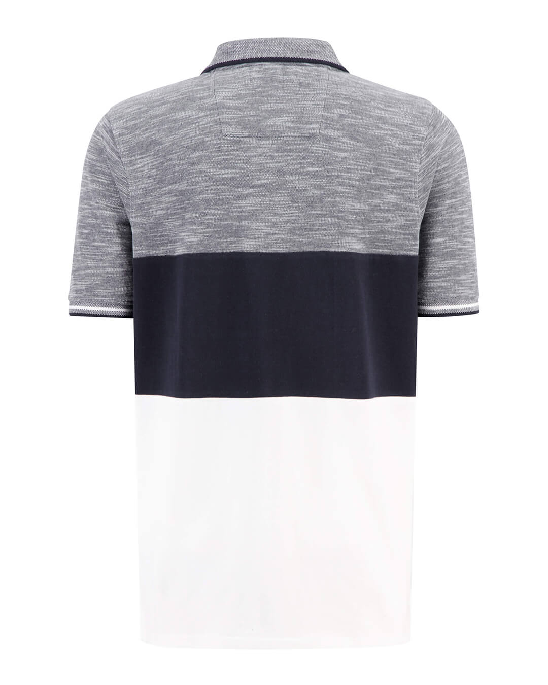Fynch-Hatton Polo Shirts Fynch-Hatton Navy Colour Block Polo Shirt