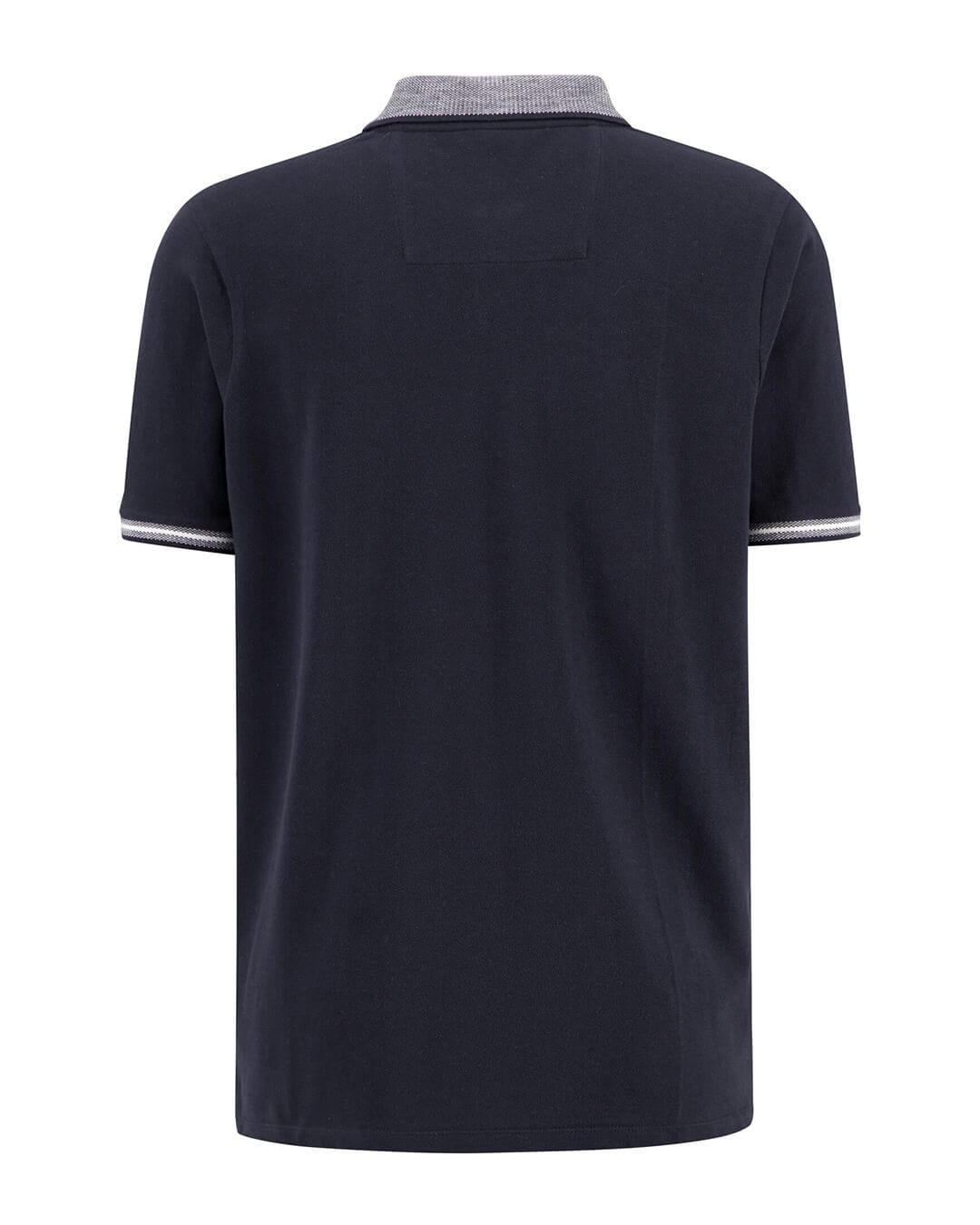 Fynch-Hatton Polo Shirts Fynch-Hatton Navy Solid Multicoloured Collar Polo Shirt