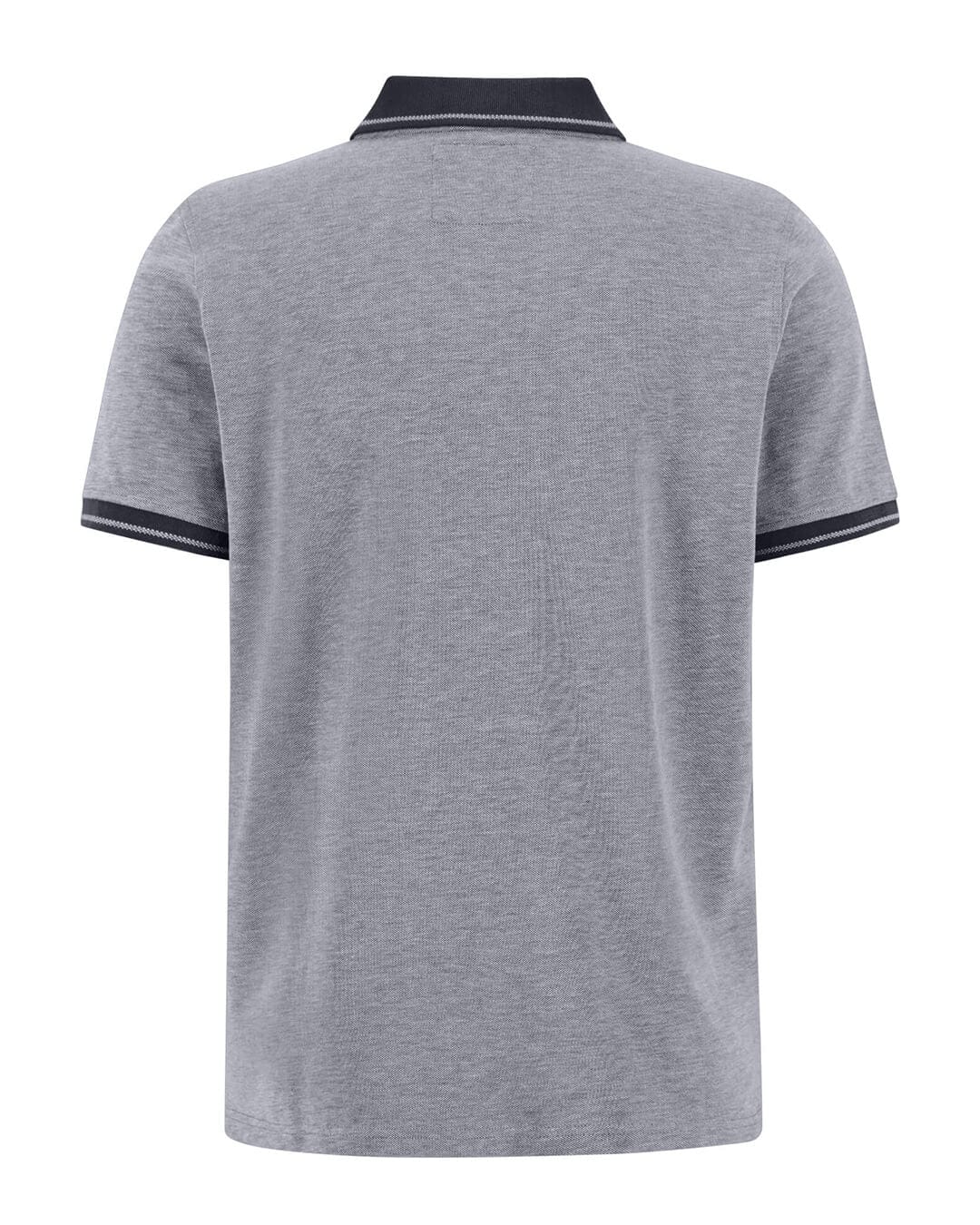 Fynch-Hatton Grey Two Tone Polo Shirt | Bortex - Bortex Fine Tailoring