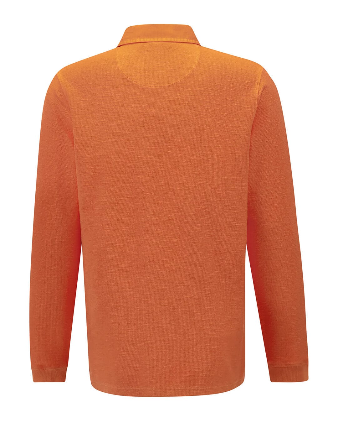 Fynch-Hatton Polo Shirts Fynch-Hatton Orange Garment Dyed Rugby Polo Shirt