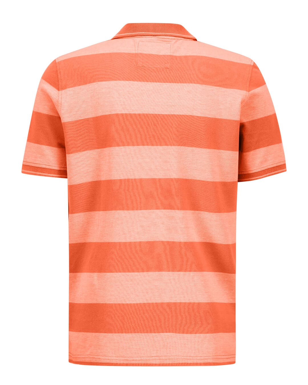 Fynch-Hatton Polo Shirts Fynch-Hatton Orange Two Tone Striped Polo Shirt