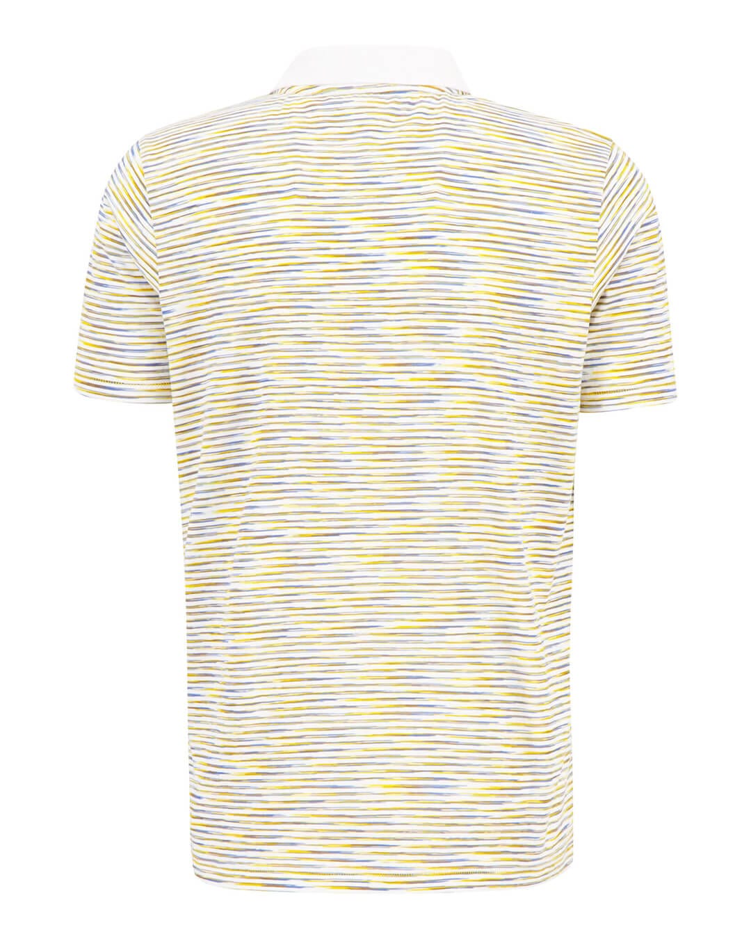 Fynch-Hatton Polo Shirts Fynch-Hatton White Space Dyed Striped Polo Shirt