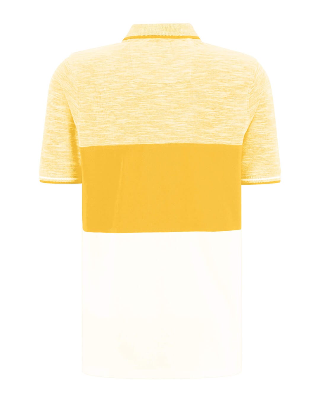 Fynch-Hatton Polo Shirts Fynch-Hatton Yellow Colour Block Polo Shirt