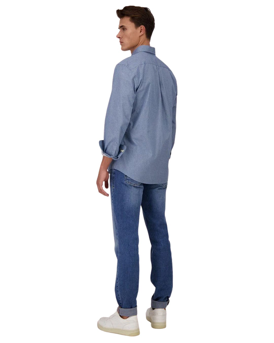 Fynch-Hatton Shirts Fynch-Hatton Blue Graphic Prints Shirt