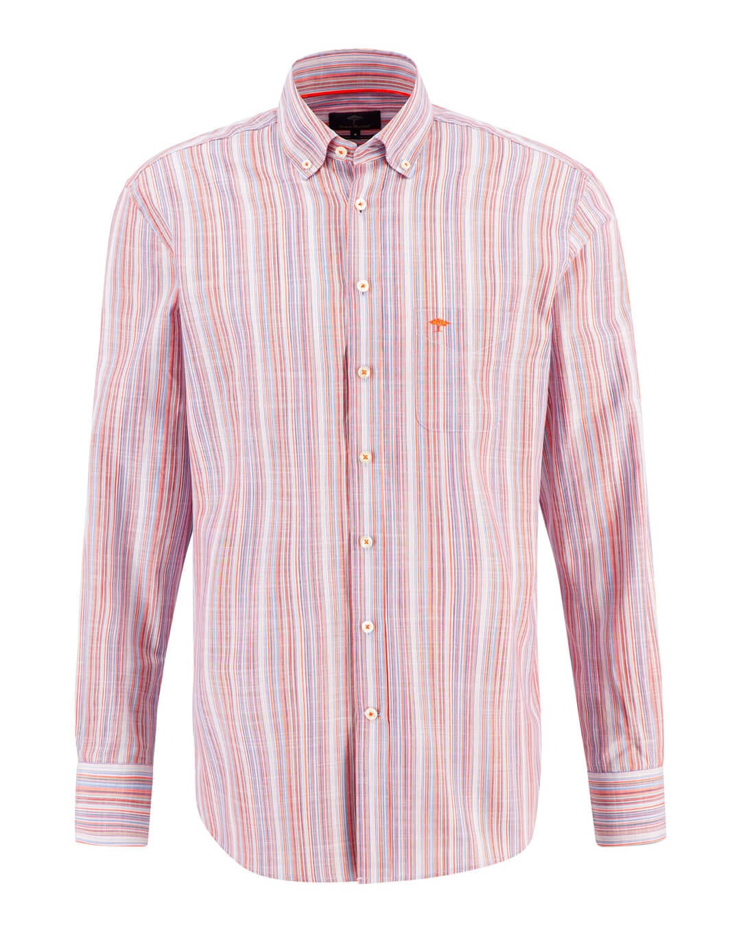 Fynch-Hatton Shirts Fynch-Hatton Orange Summer Striped Shirt