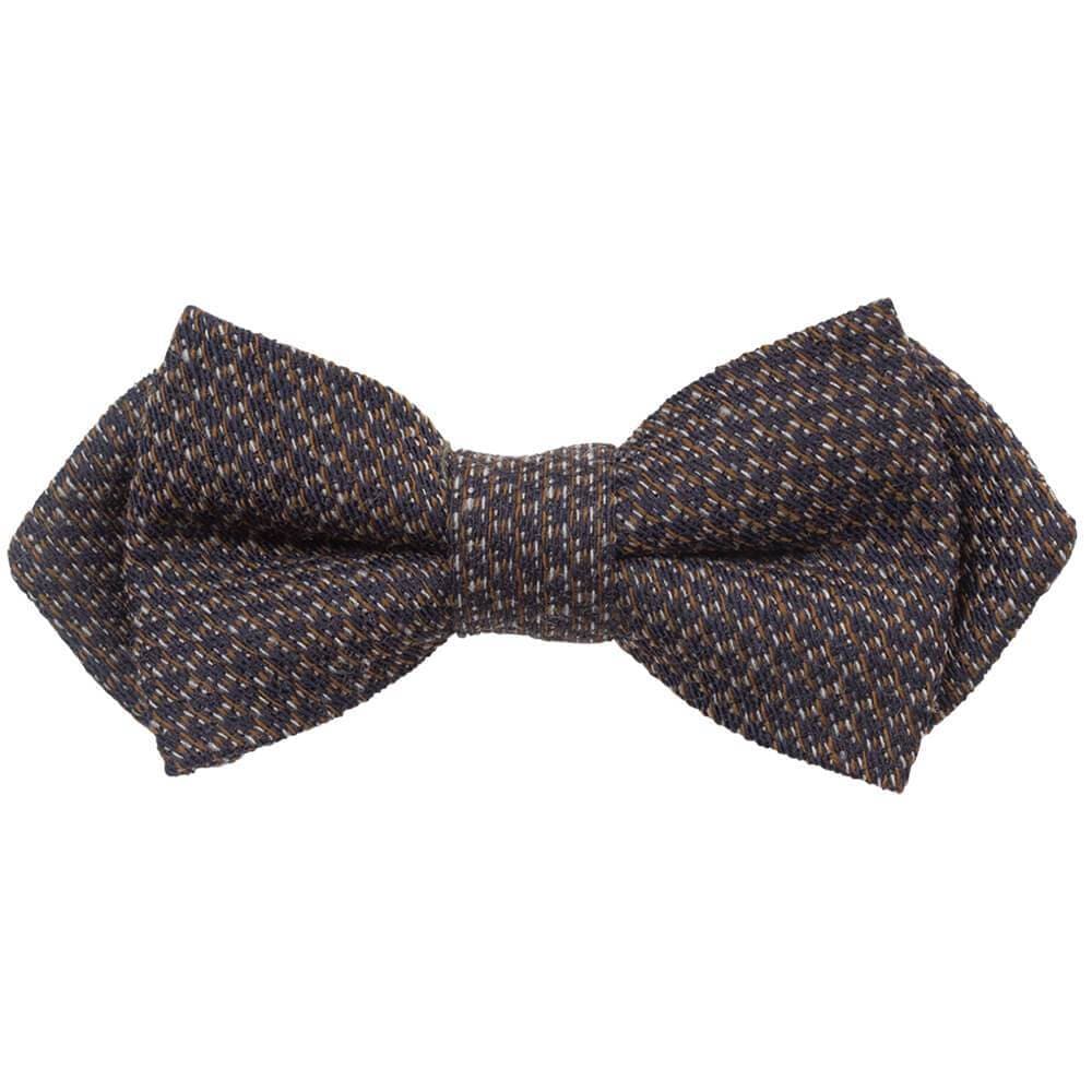 Gagliardi Bow Ties Brown With Navy Large Honey Comb Bow Tie
