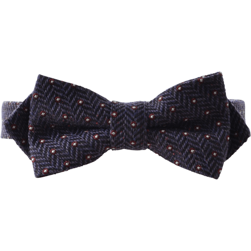 Gagliardi Bow Ties Purple Herringbone with Spot Bow Tie