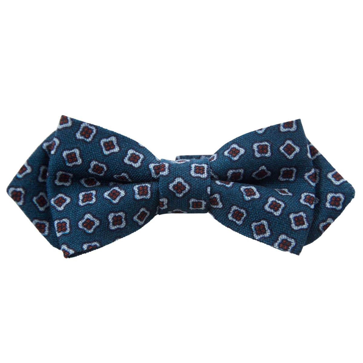 Gagliardi Bow Ties Teal With White And Red Squares Bow Tie