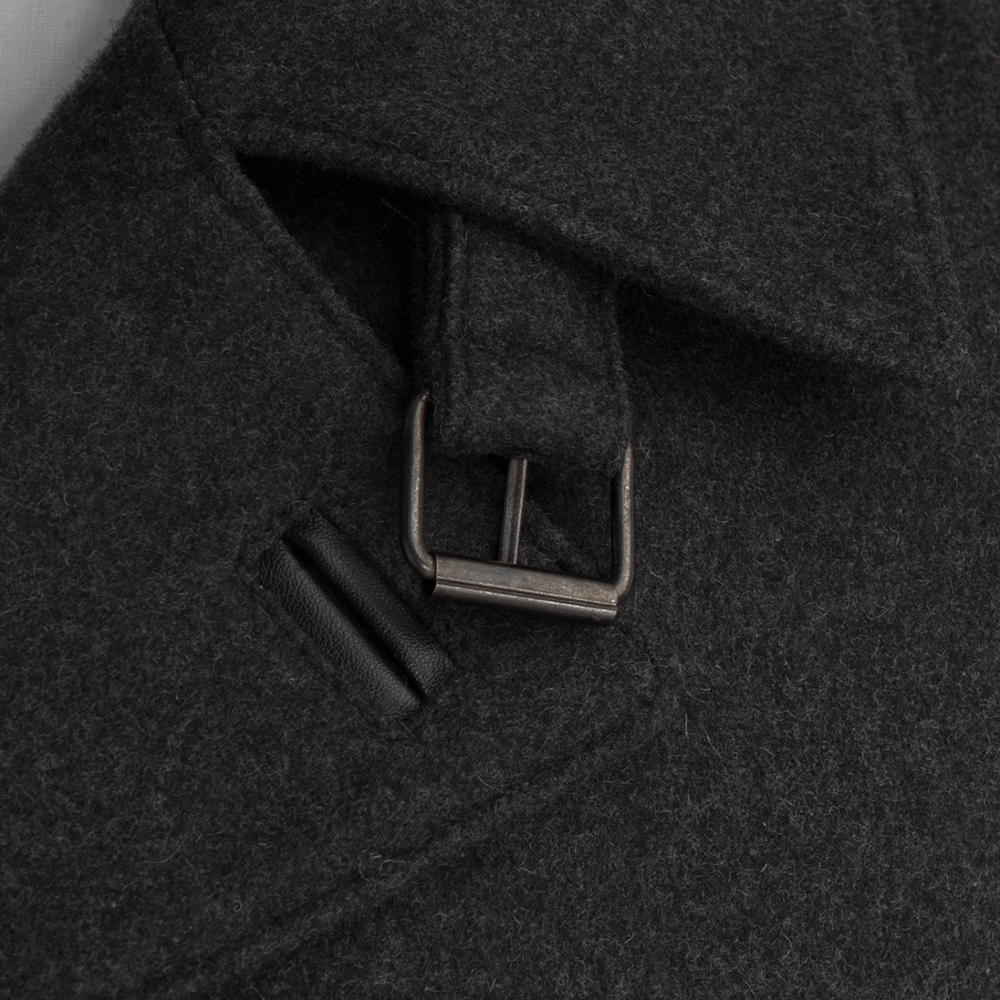 Gagliardi Coats Charcoal Grey Melange Peacoat