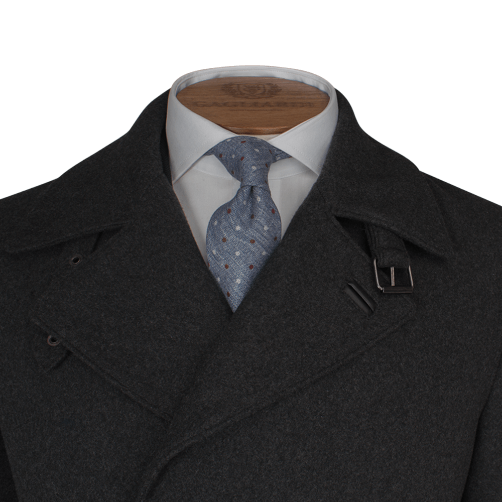 Gagliardi Coats Charcoal Grey Melange Peacoat