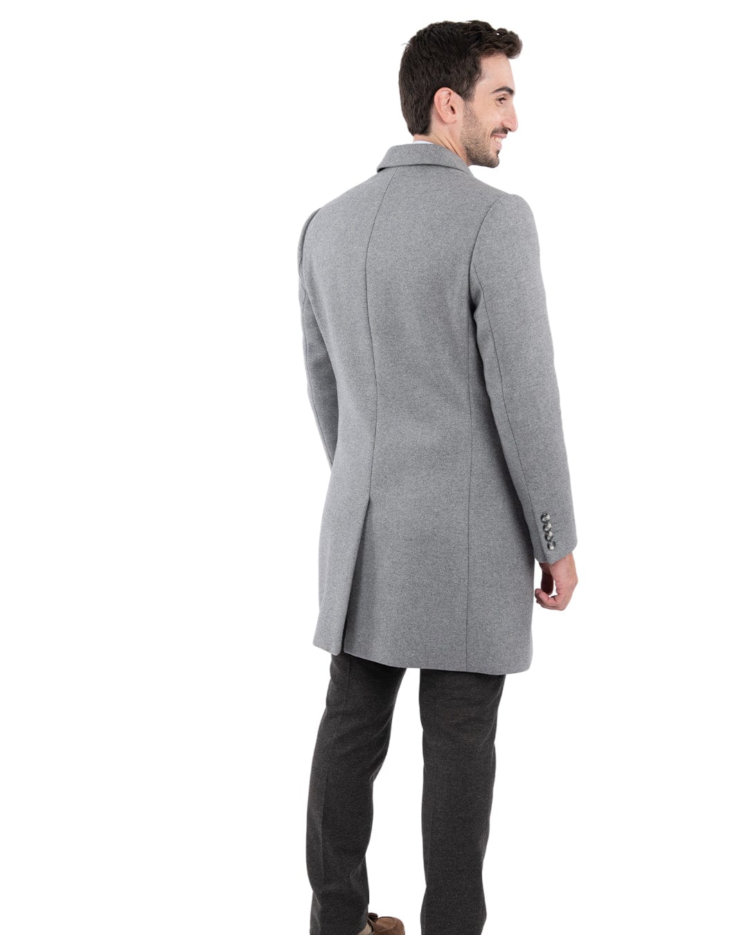 Gagliardi Coats Gagliardi Grey Peak Lapel Overcoat