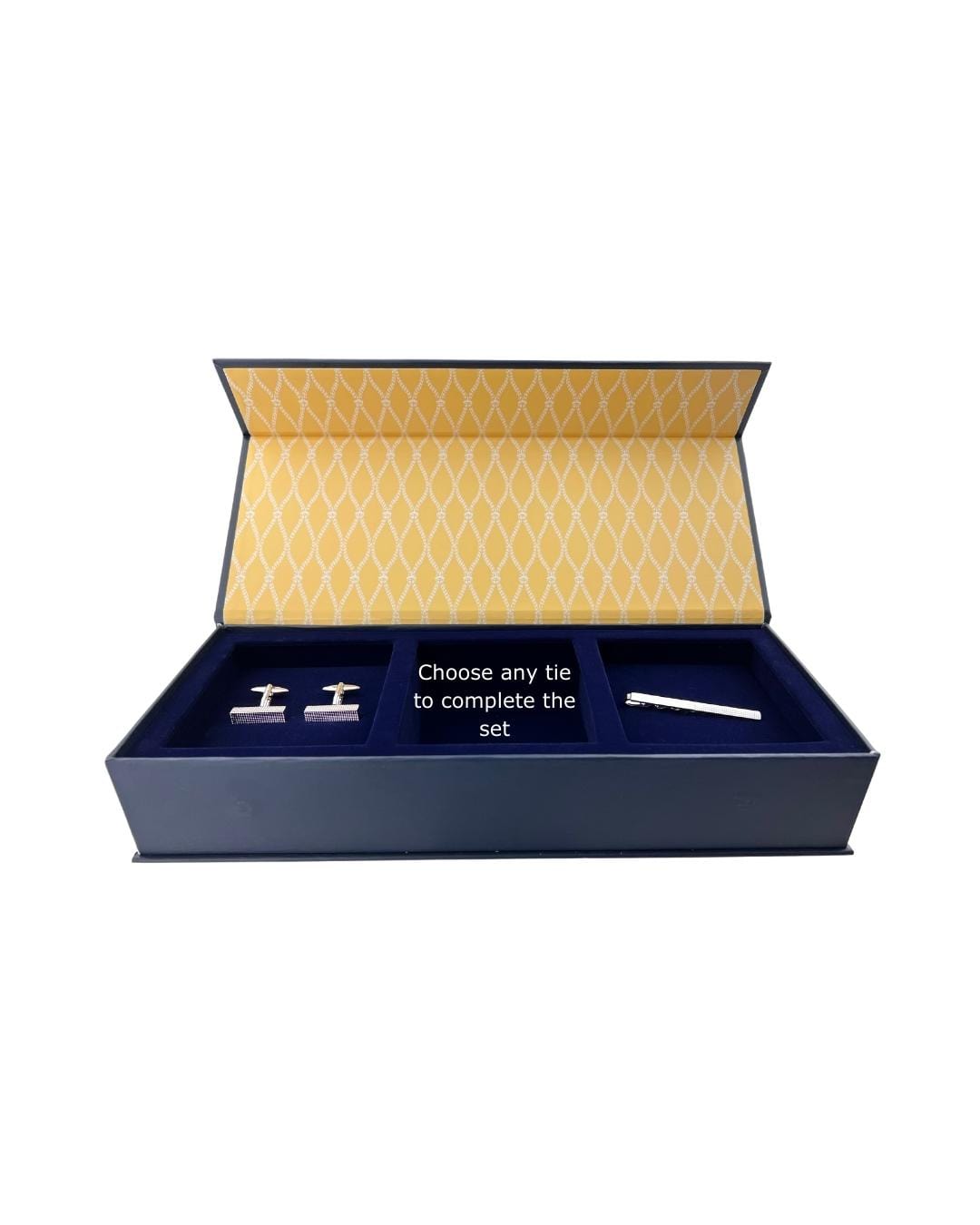 Gagliardi Gift Boxes Gagliardi Silver Cufflinks &amp; Tie Clip Gift Set