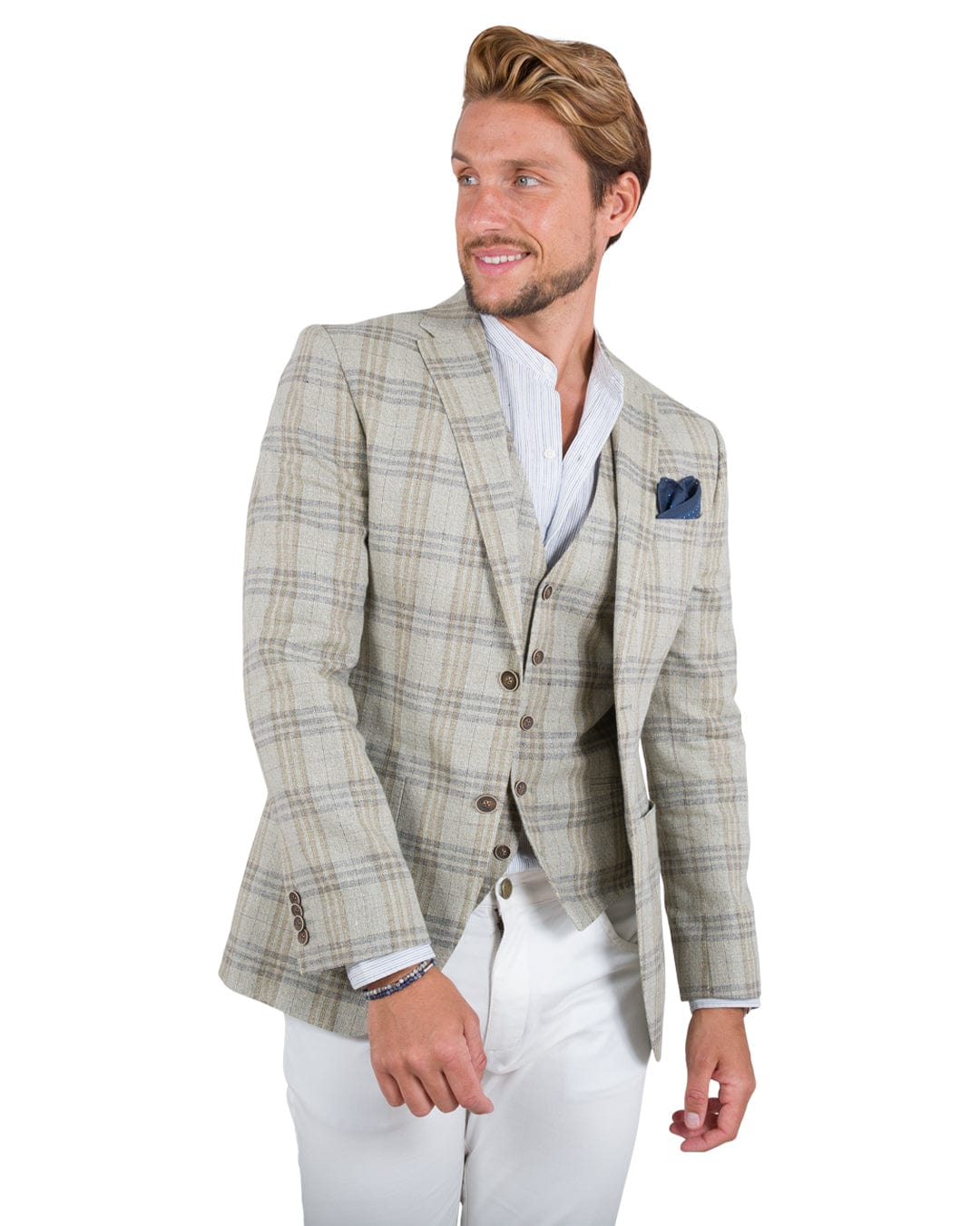 Gagliardi Jackets Gagliardi Green Ecotec Check Jacket