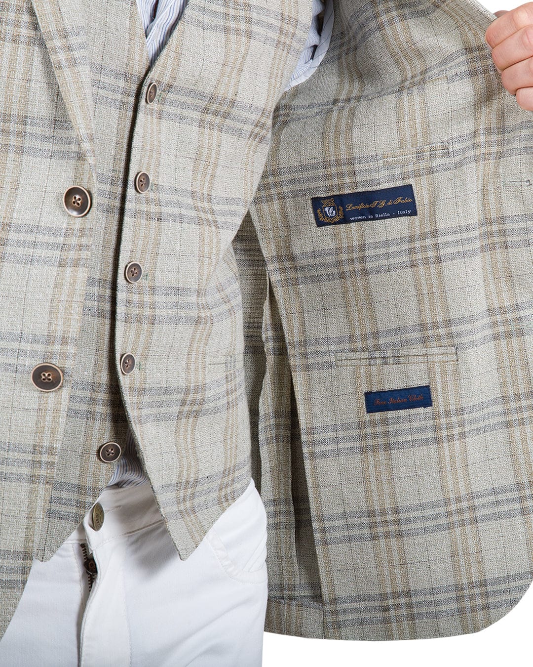 Gagliardi Jackets Gagliardi Green Ecotec Check Jacket