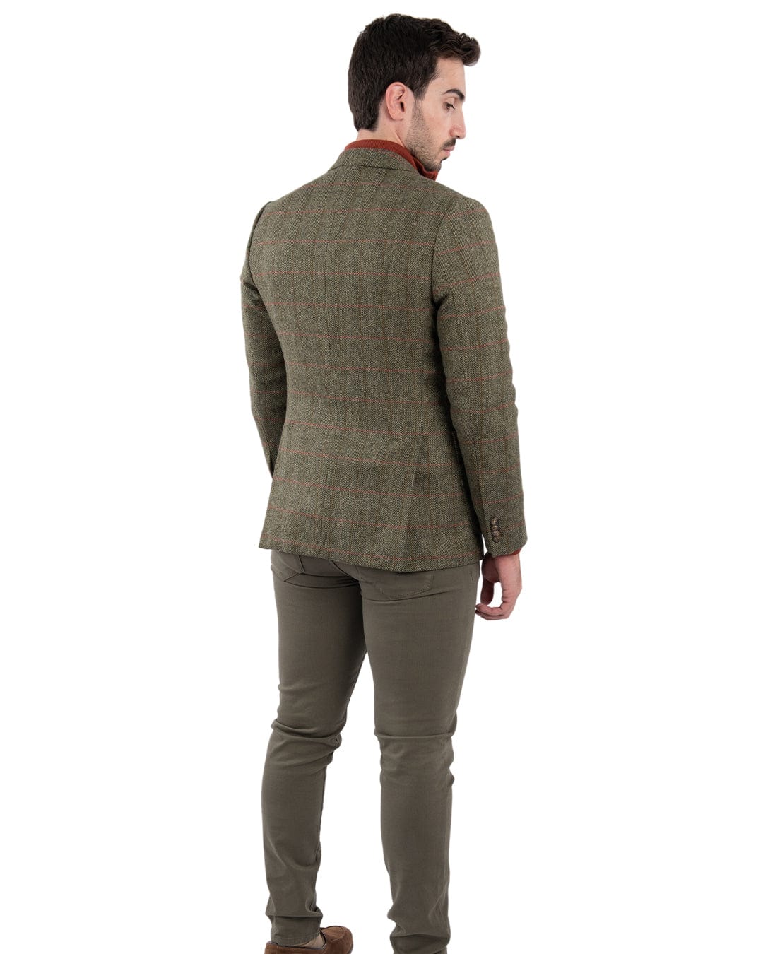 Gagliardi Jackets Gagliardi Olive Shetland Check Jacket