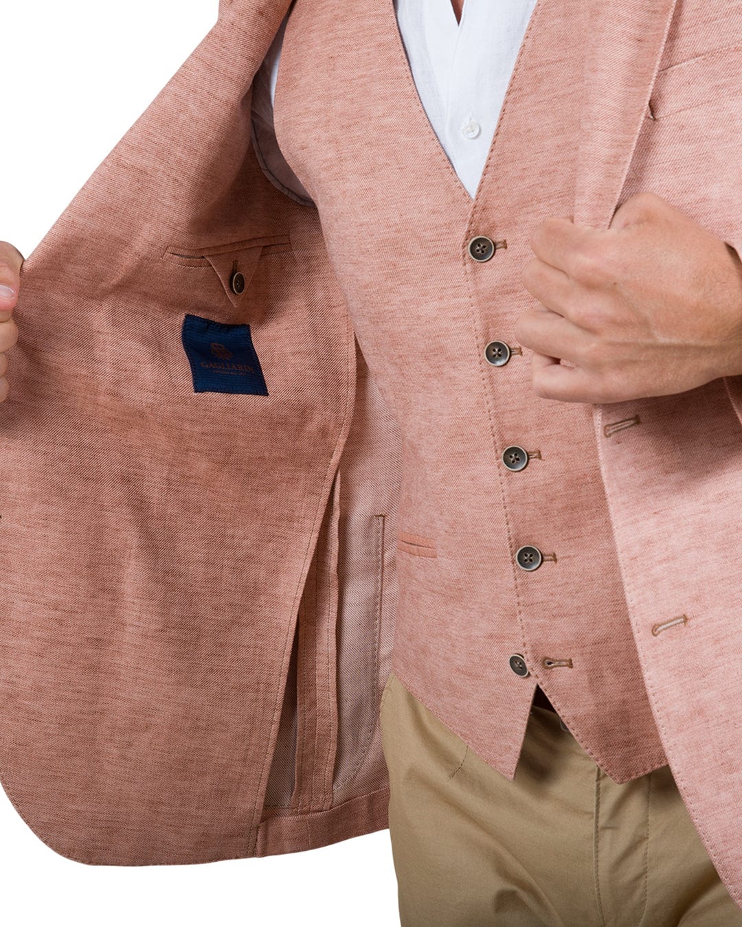 Gagliardi Jackets Gagliardi Orange Linen Cotton Jacket