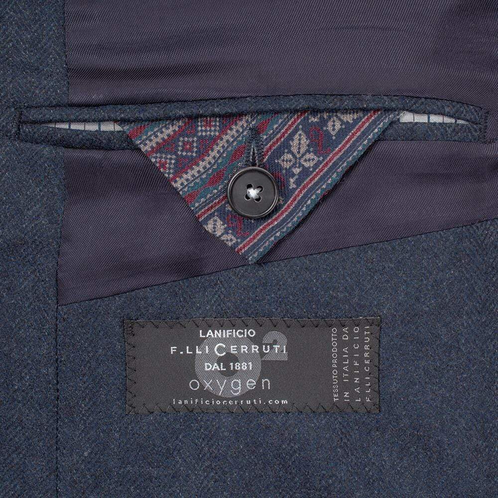 Gagliardi Jackets Lanificio F.lli Cerruti Navy Herringbone Jacket