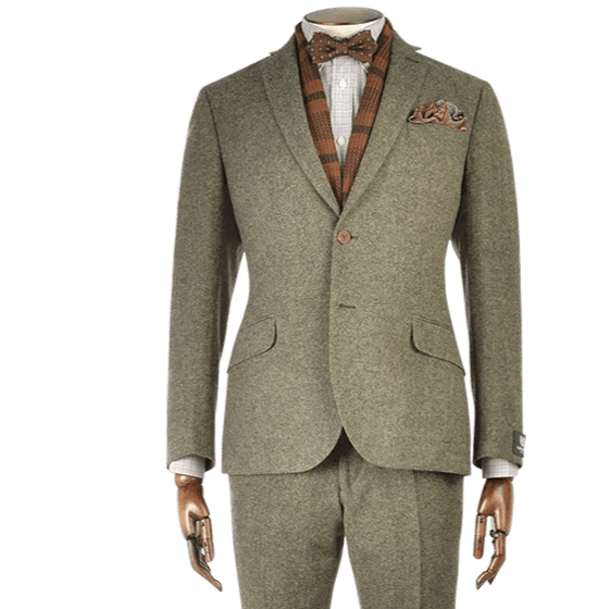 Gagliardi Jackets Olive Green Wool Donegal Jacket