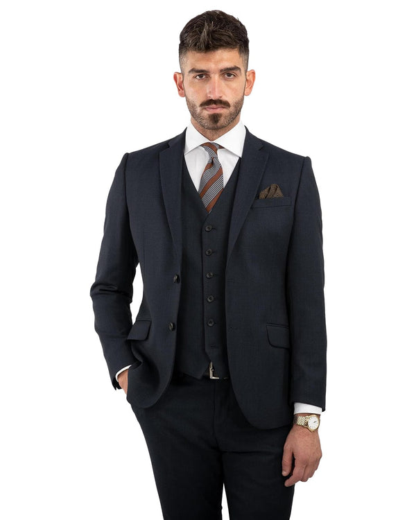Gagliardi Navy Birdseye Suit Jacket | Bortex - Bortex Fine Tailoring