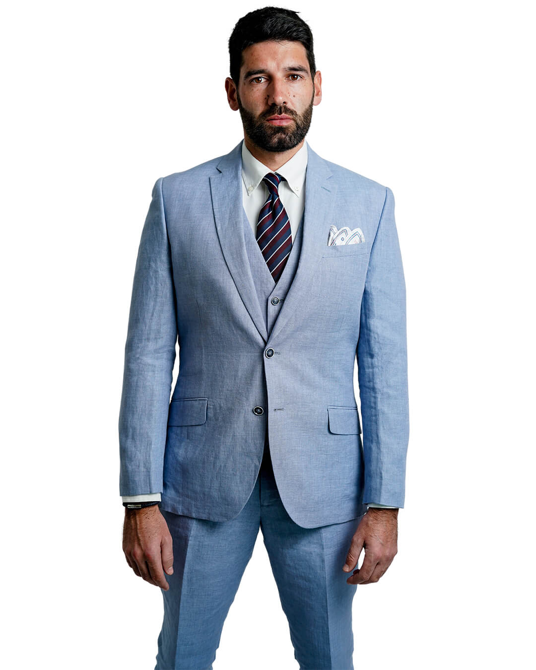 Gagliardi M&amp;M Jackets Gagliardi Sky Blue Linen Jacket