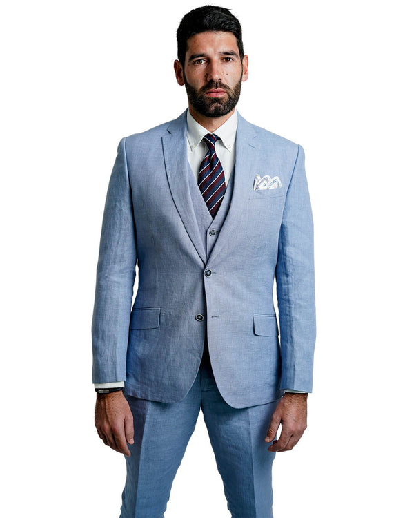 Bortex 600 Gagliardi Sky Blue Linen Jacket | Bortex - Bortex Fine Tailoring