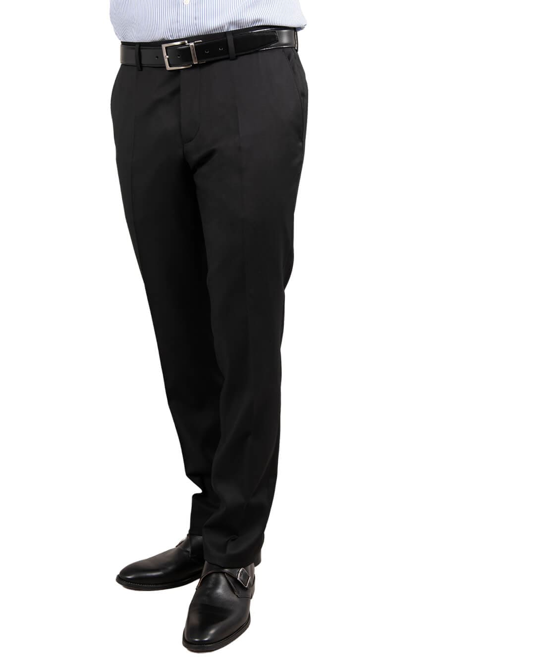 Gagliardi M&amp;M Trousers Gagliardi Reda Black Twill Suit Trousers
