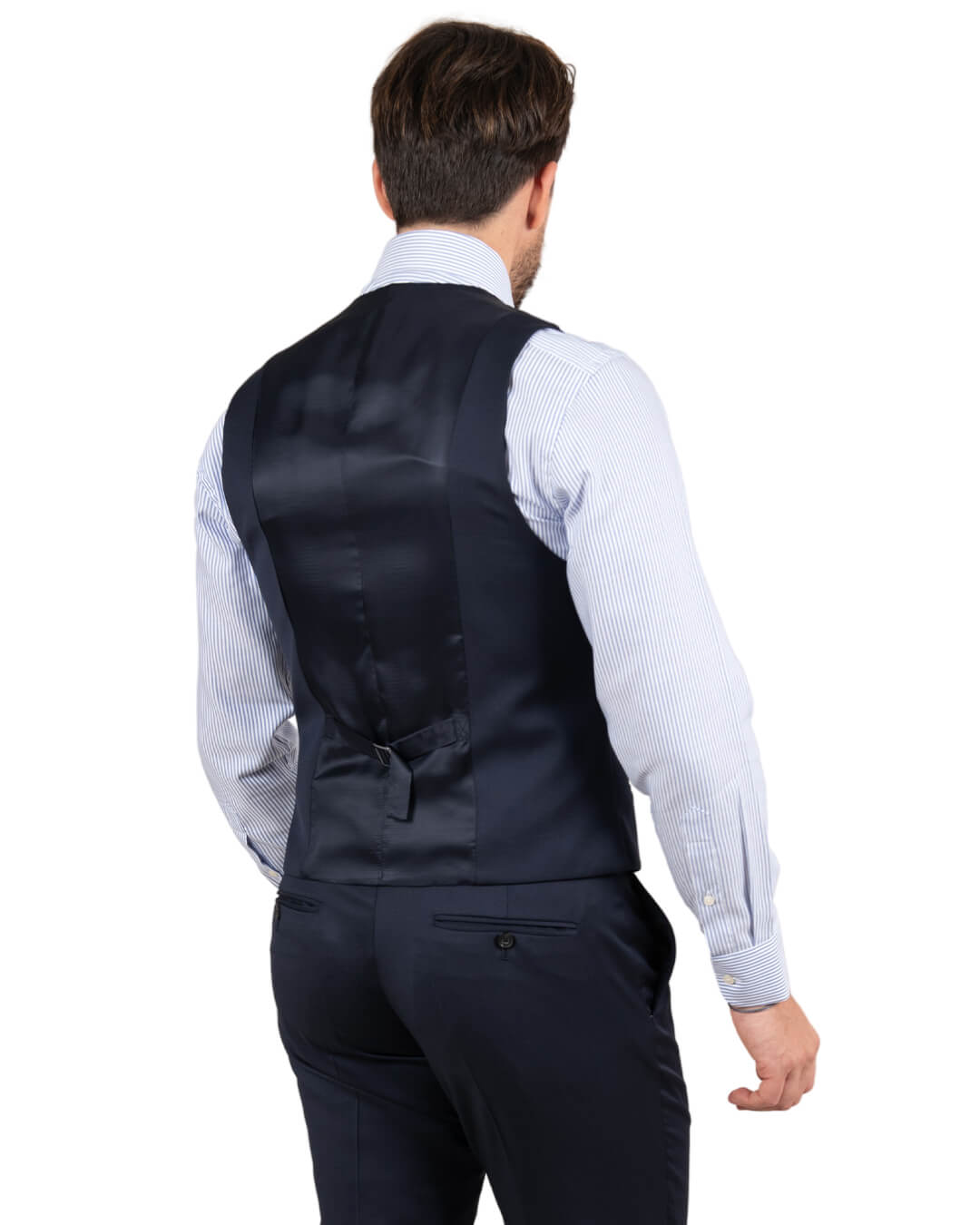 Gagliardi M&M Waistcoats Gagliardi Reda Navy Plain Twill Waistcoat