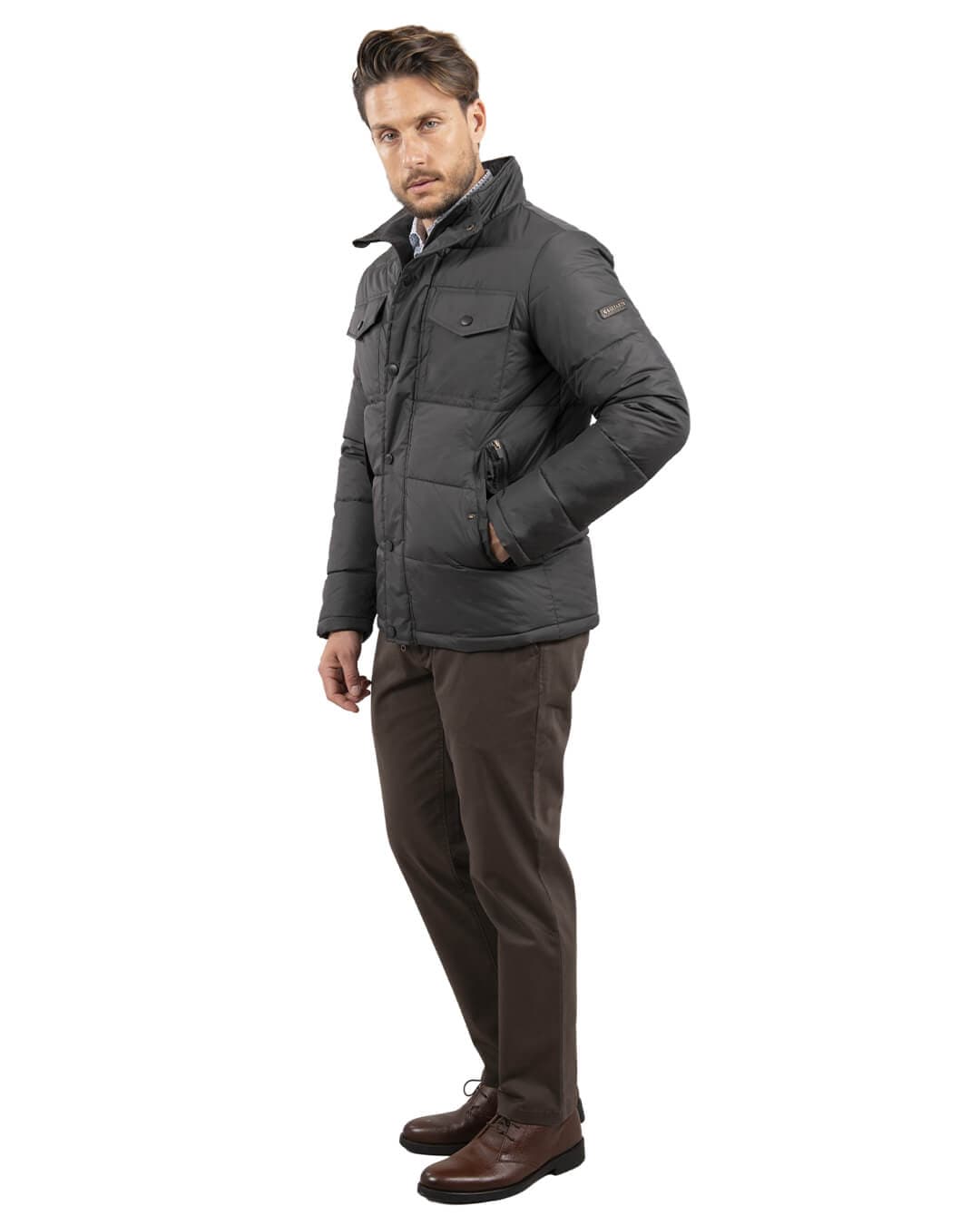 Gagliardi Outerwear Gagliardi Grey Four Pockets Jacket