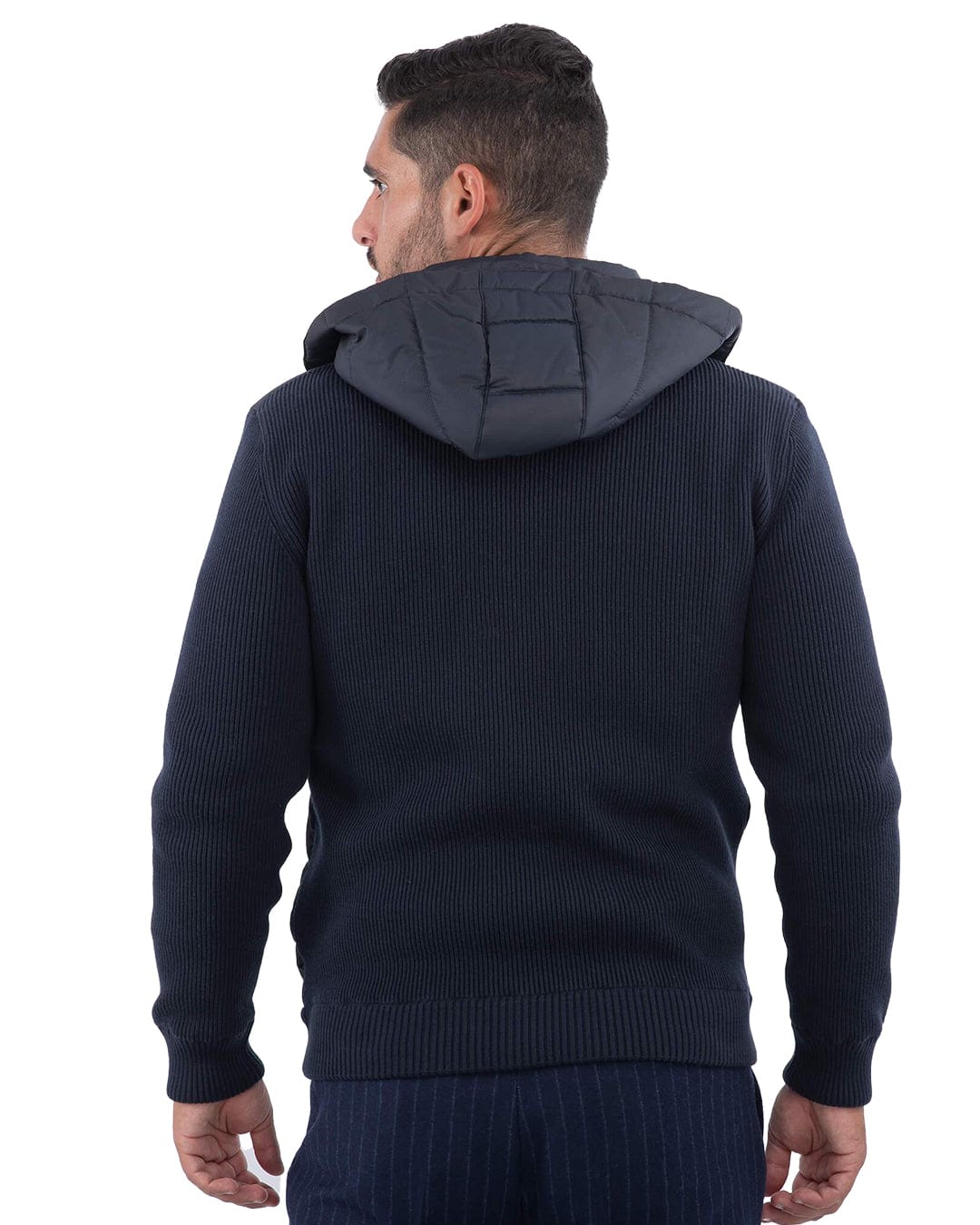 Gagliardi Outerwear Navy Zip Front Hooded Jacket