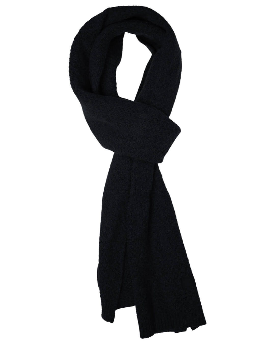 Gagliardi Scarves Gagliardi Wool Cashmere Blend Black Chevron Knitted Scarf