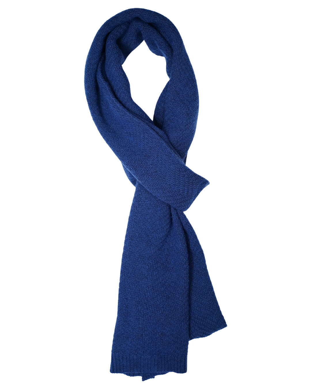 Gagliardi Scarves Gagliardi Wool Cashmere Blend Blue Chevron Knitted Scarf